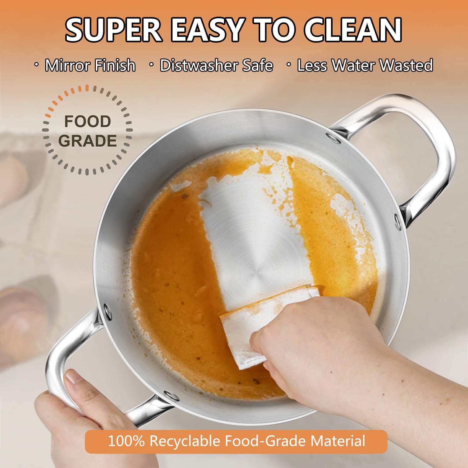 Xgxoz8 QT Stainless Steel Stock Pot with Glass Lid