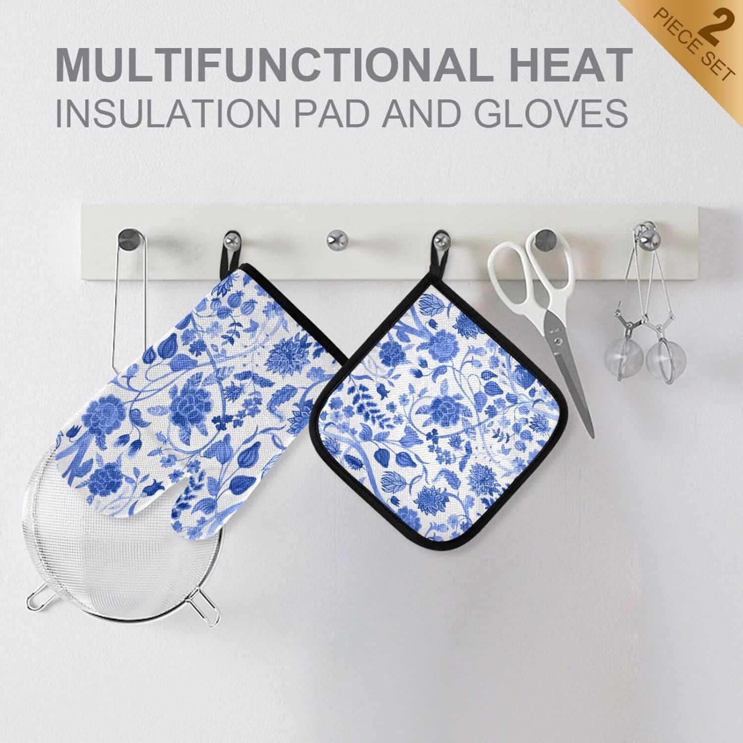 Durable Cooking Mitt Potholder Set for Heat-Resistant Kitchen Use