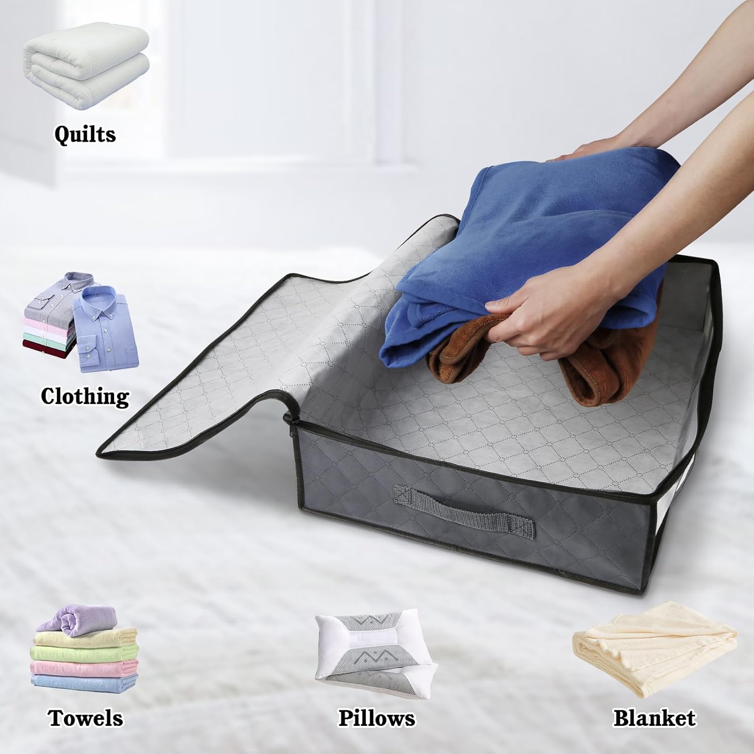 Your Bed Needs This StorageRight Under Bed Container Grey 2-Pack