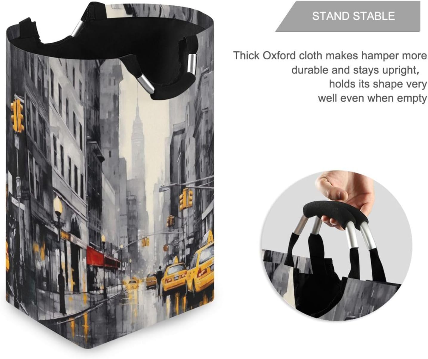 Kigai Collapsible Laundry Basket with Handles - Durable Waterproof Organizer