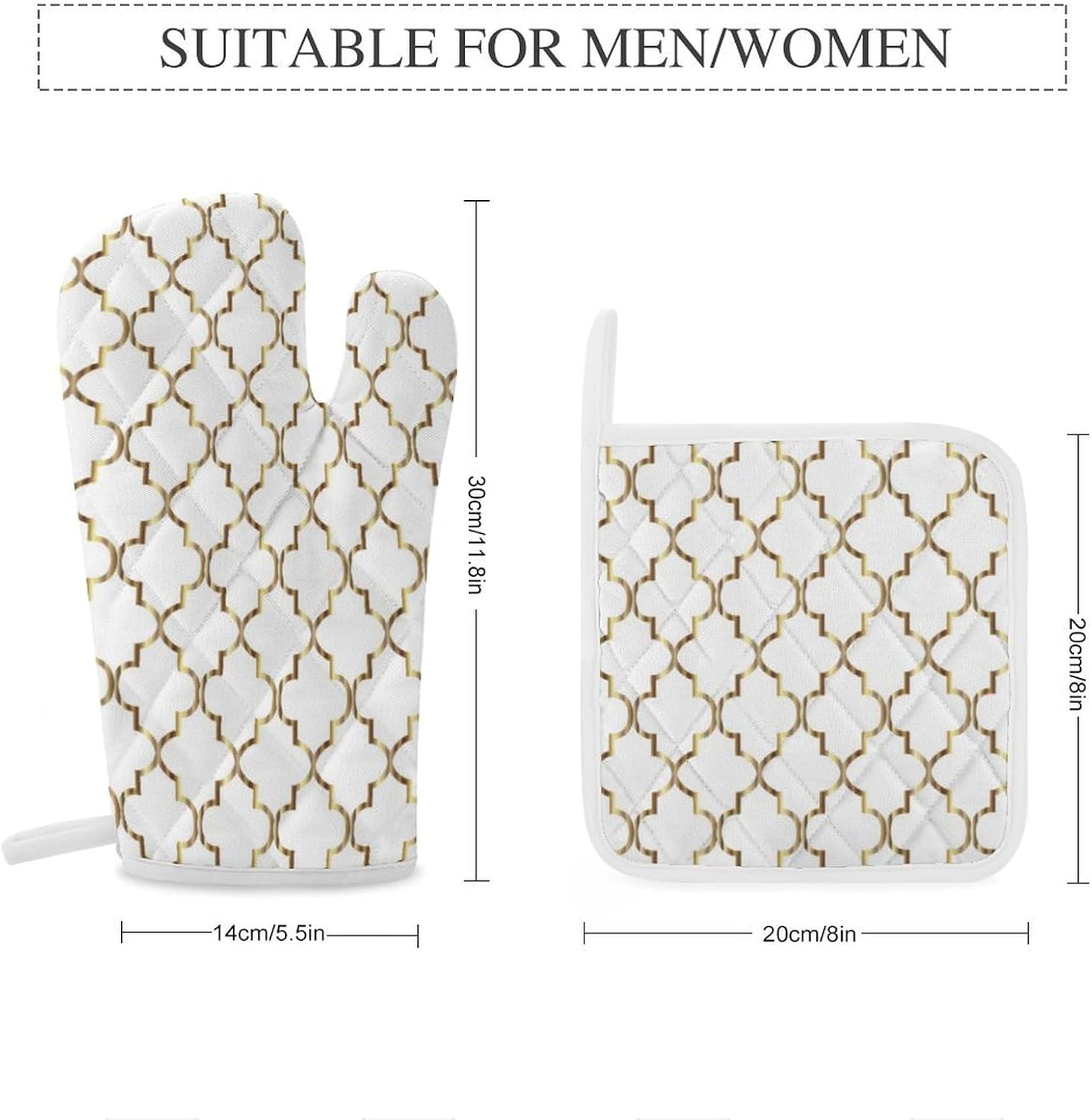 Curdesi Oven Mitts Set Heat-Resistant for Baking BBQ