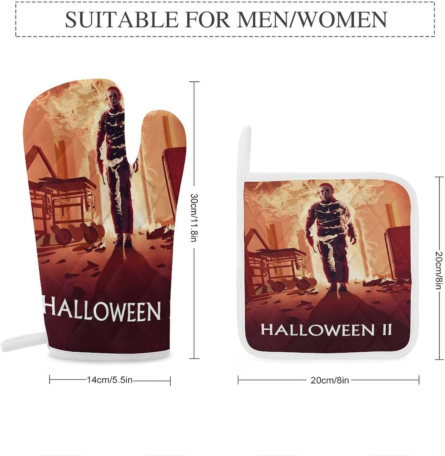 Oven Mitts and Pot Holders Set for Halloween