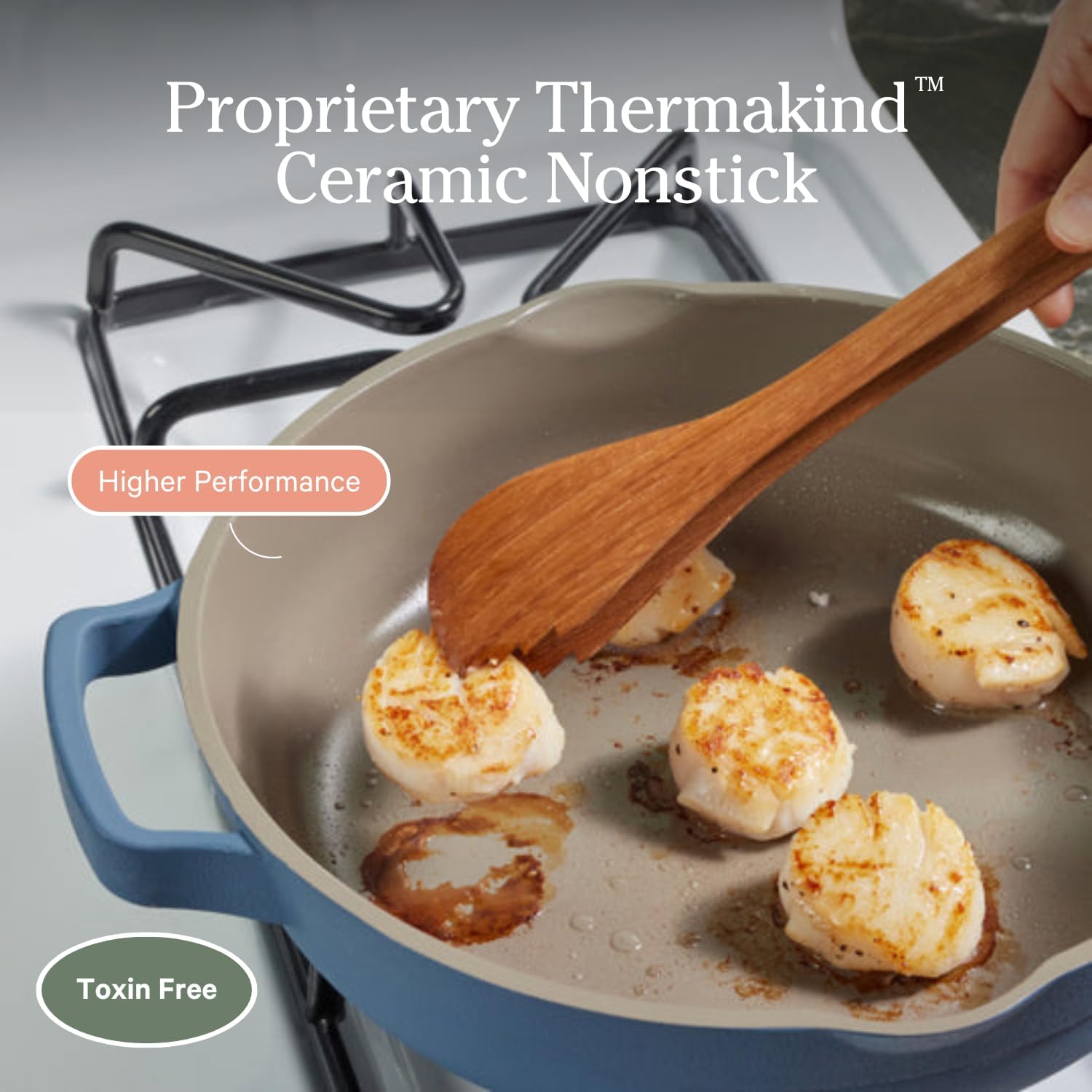 Our Place Always Pan - Large 125-Inch Capacity Nonstick Toxin-Free Ceramic Cookware