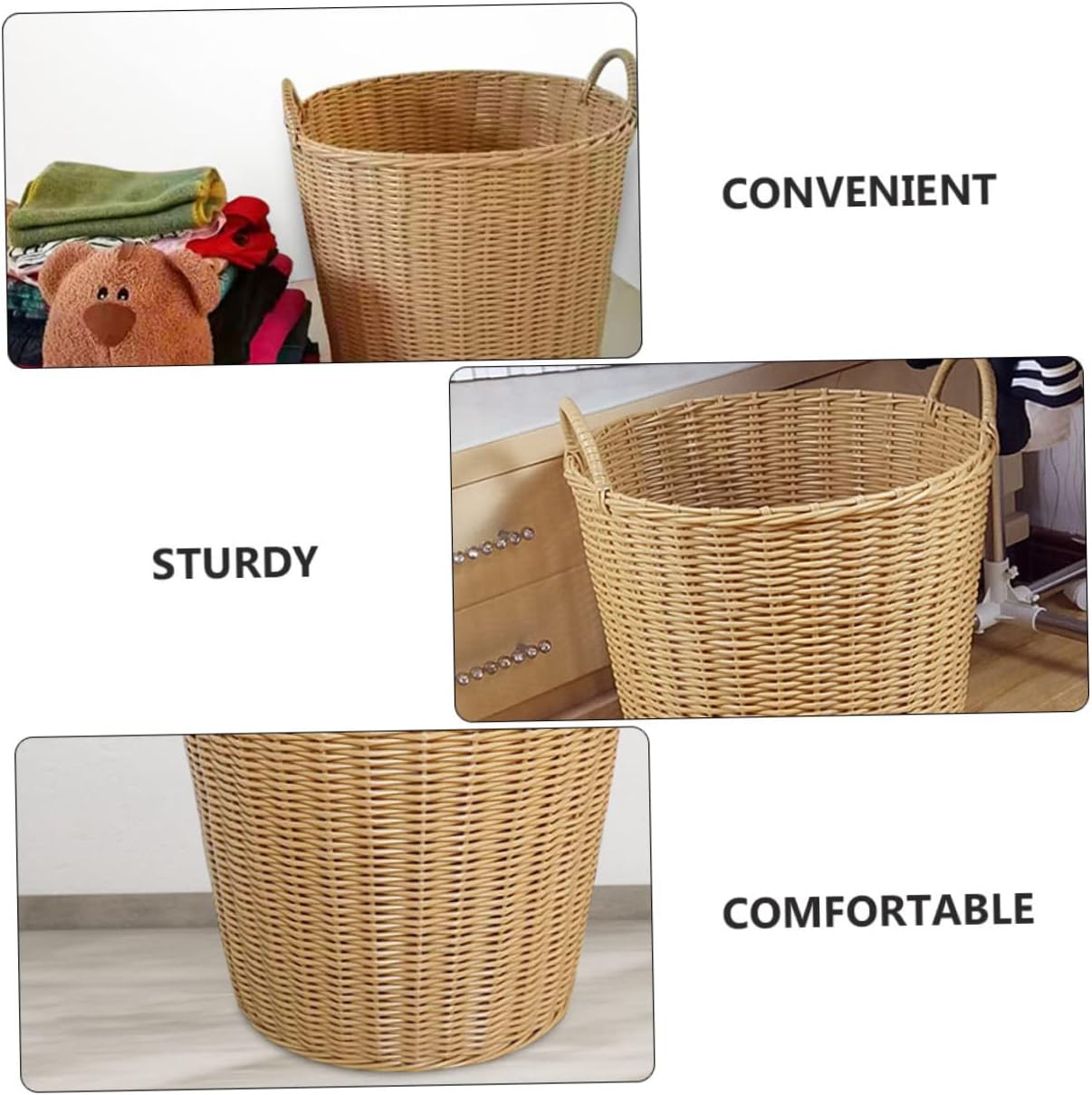 Sturdy Woven Laundry Basket