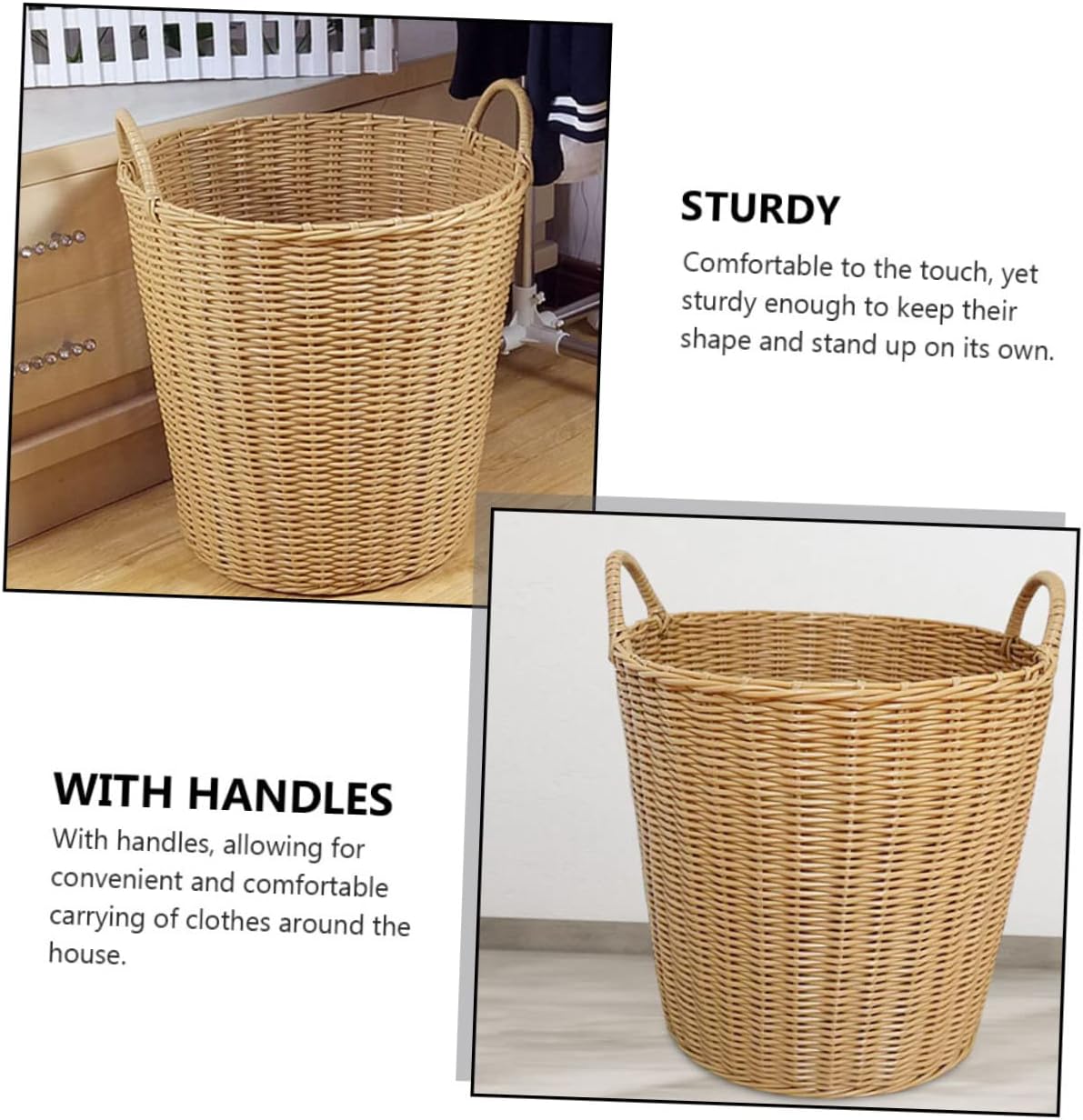 Sturdy Woven Laundry Basket