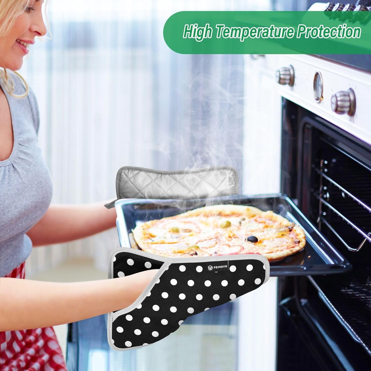 Potholder Set for Cooking Baking Heat-Resistant Durable Pots Pans Protection