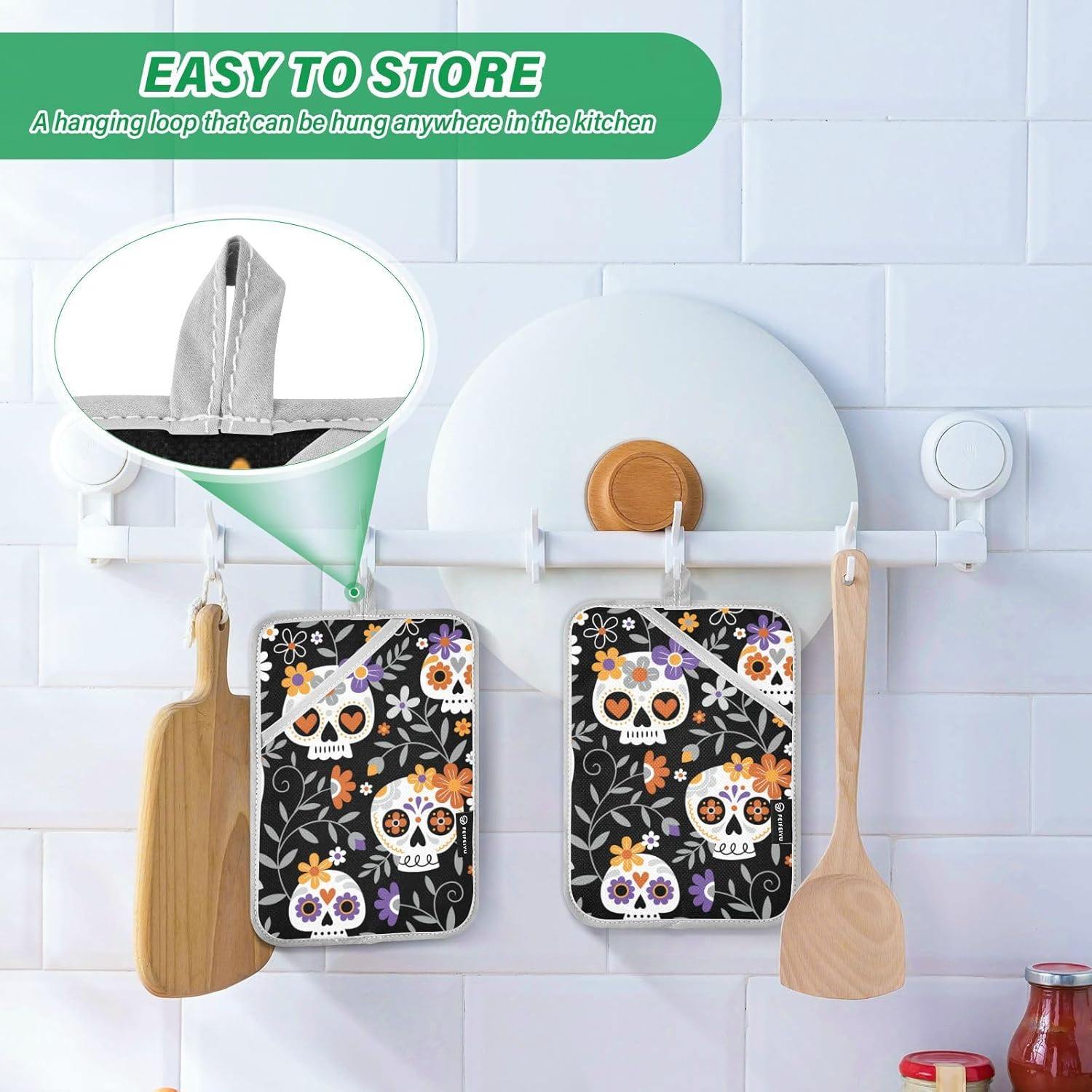 2-Piece Halloween Heat-Resistant Potholders