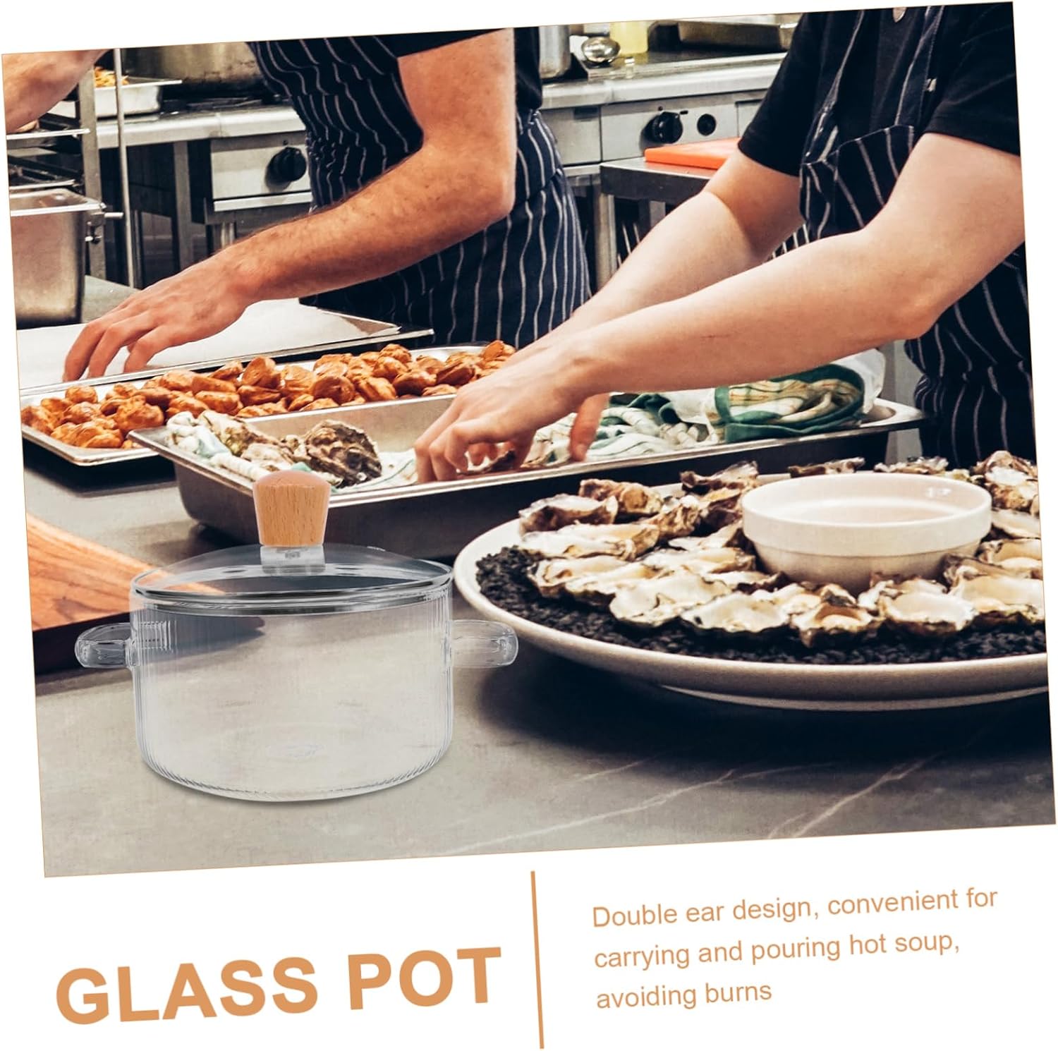 Glass Cooking Pot with Lid