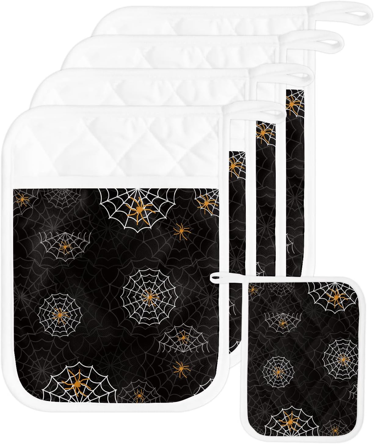 Spooky Halloween 5PCS Pot Holders with Pockets
