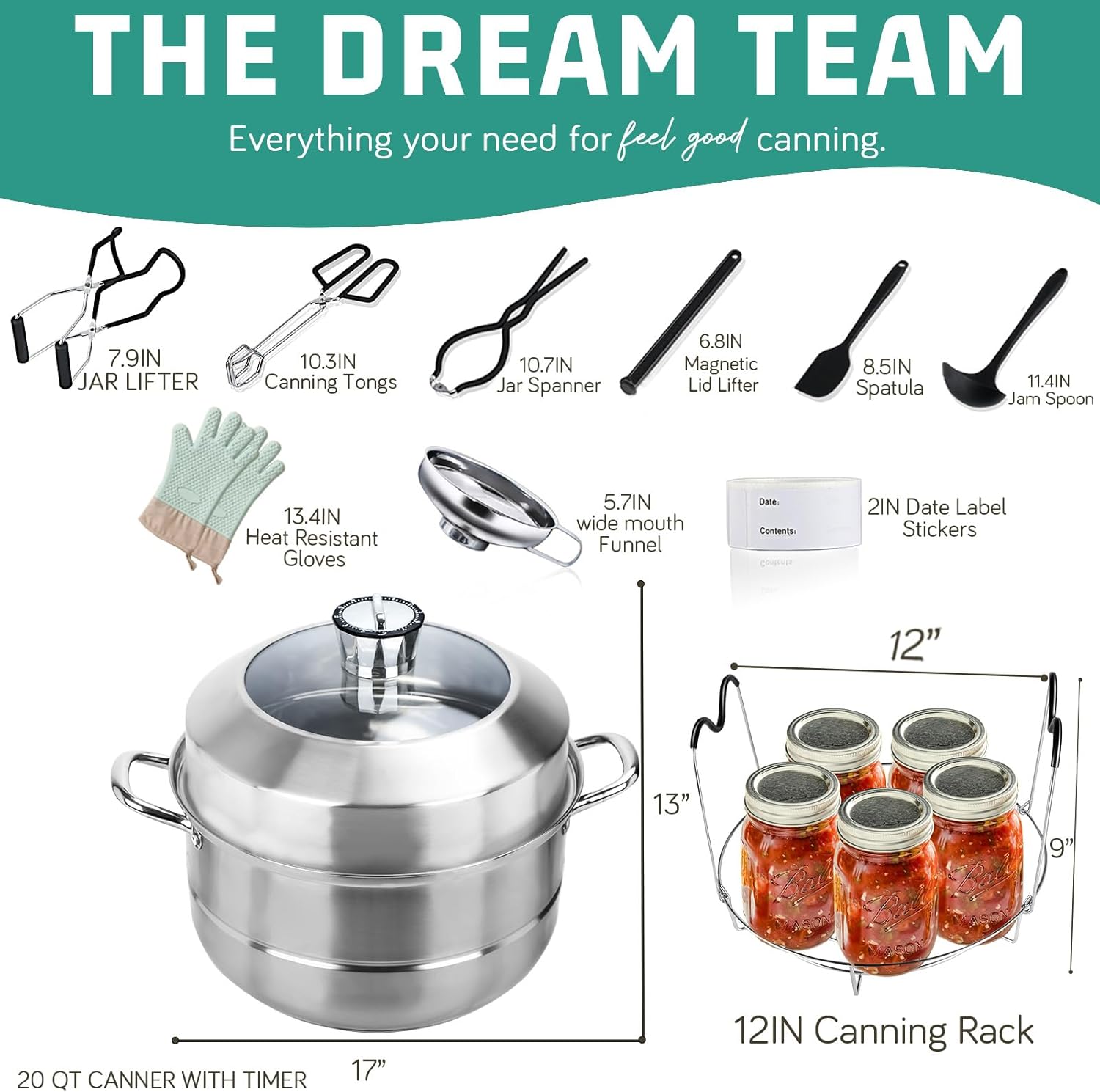 Vigaminmn Canning Kit - Perfect for Preserving