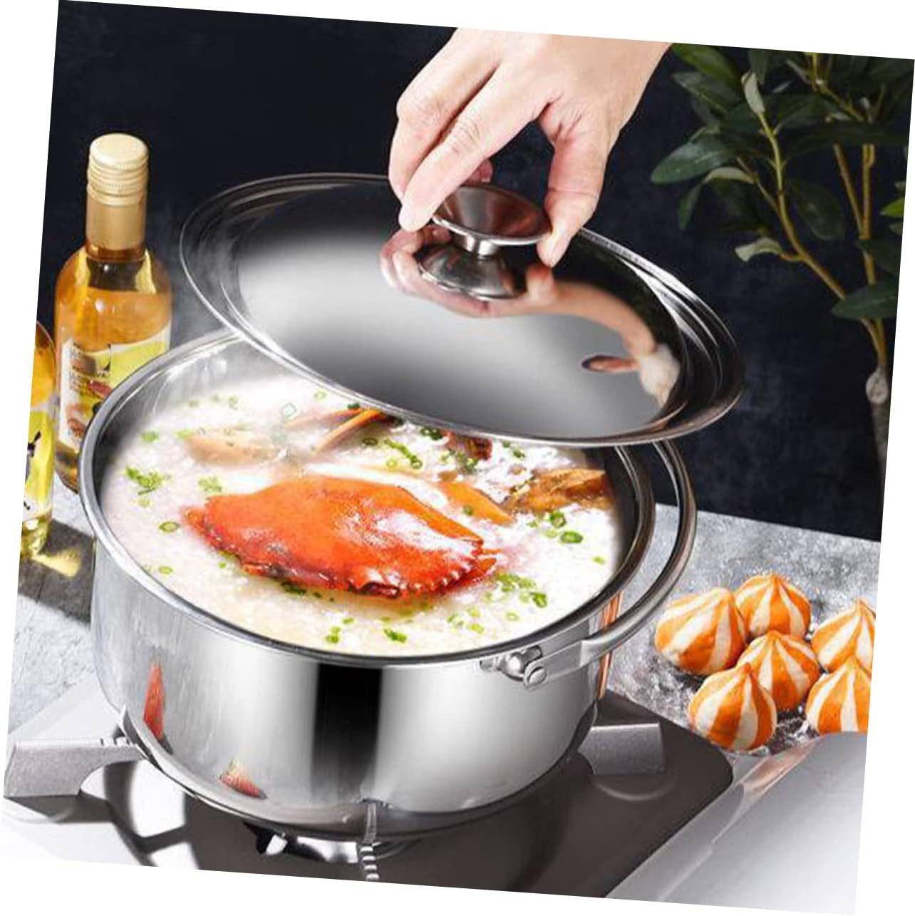 MOTHNURStainless Steel Mixing Bowls Set with Lid for Cooking