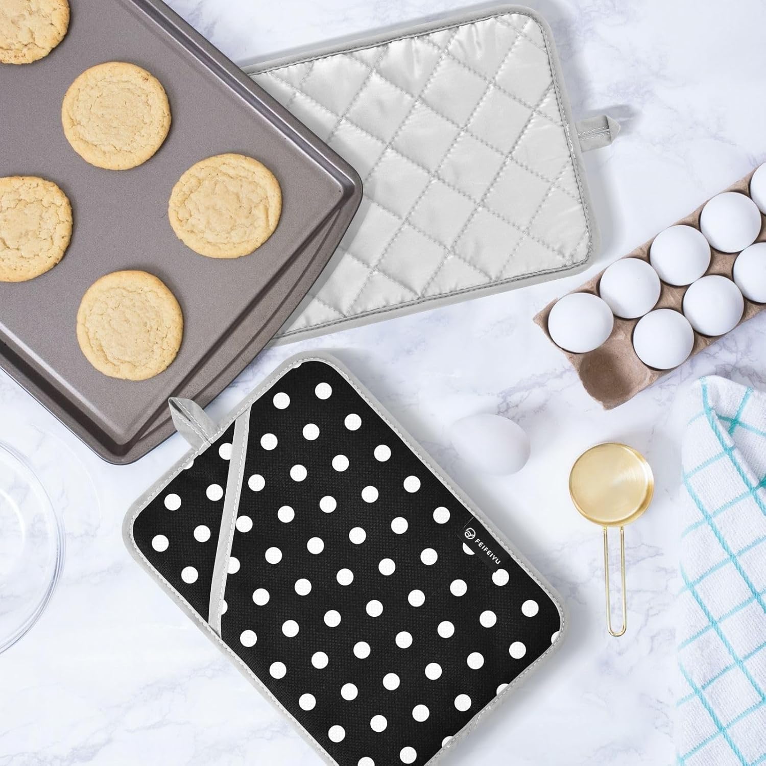 Potholder Set for Cooking Baking Heat-Resistant Durable Pots Pans Protection
