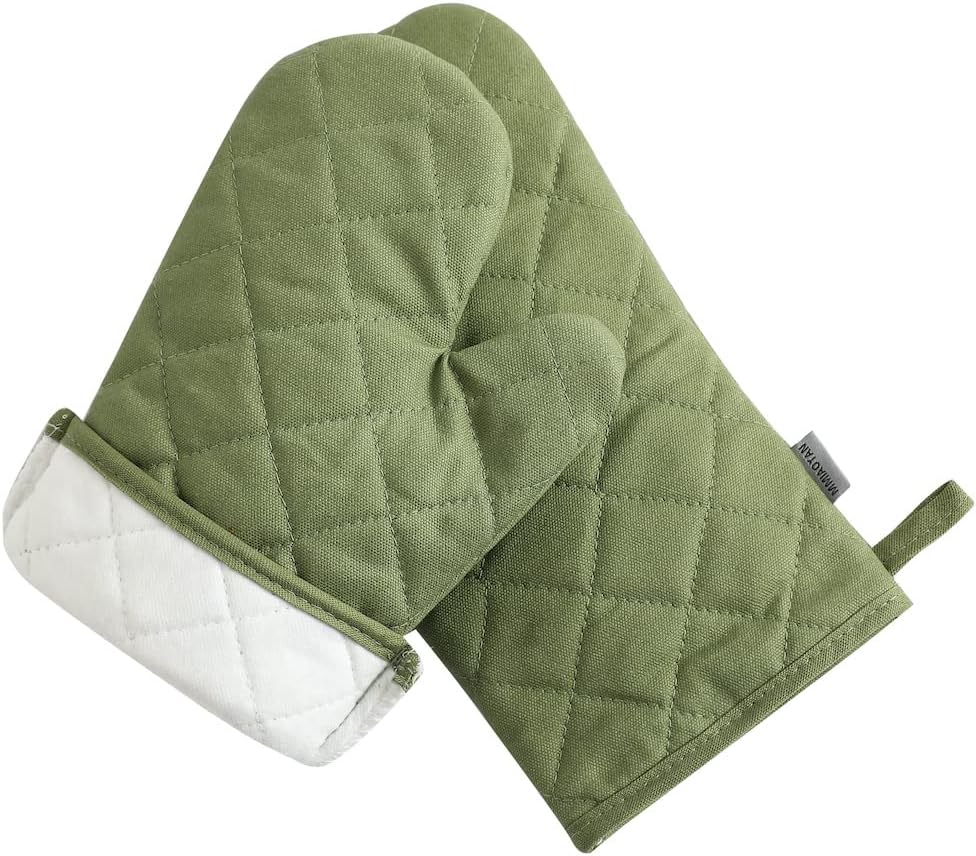 4 pc Oven Mitts and Pot Holders Set 500 Degree Heat Resistant