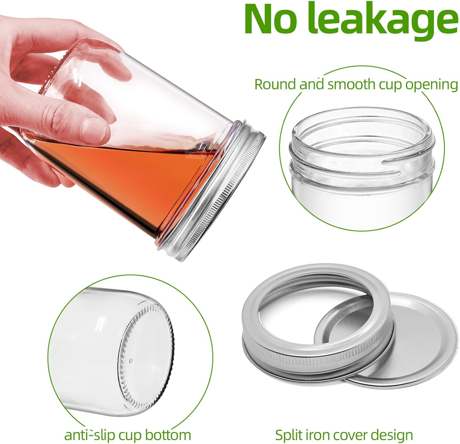 6-piece Mason Jars for Preserving Kitchen Decor