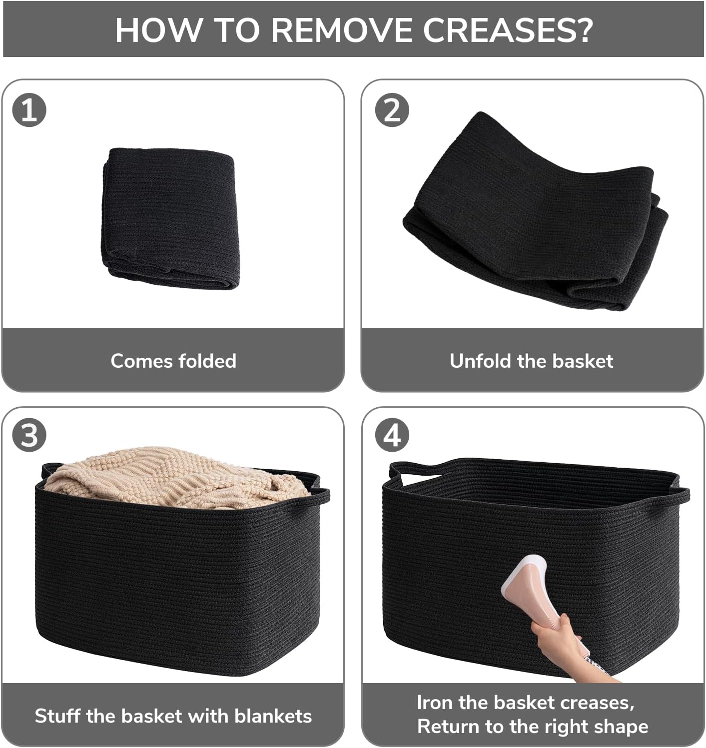 Sturdy Durable Storage Basket for Living Room