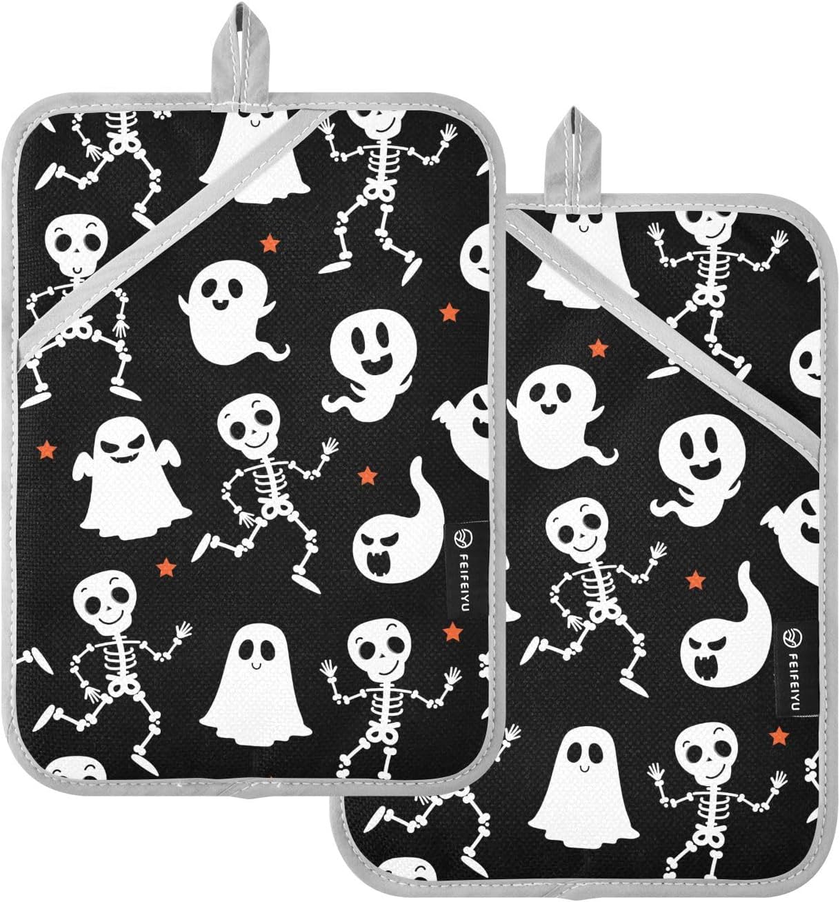 Creepy-Cool Bone-Tasting Halloween Skeleton Potholders