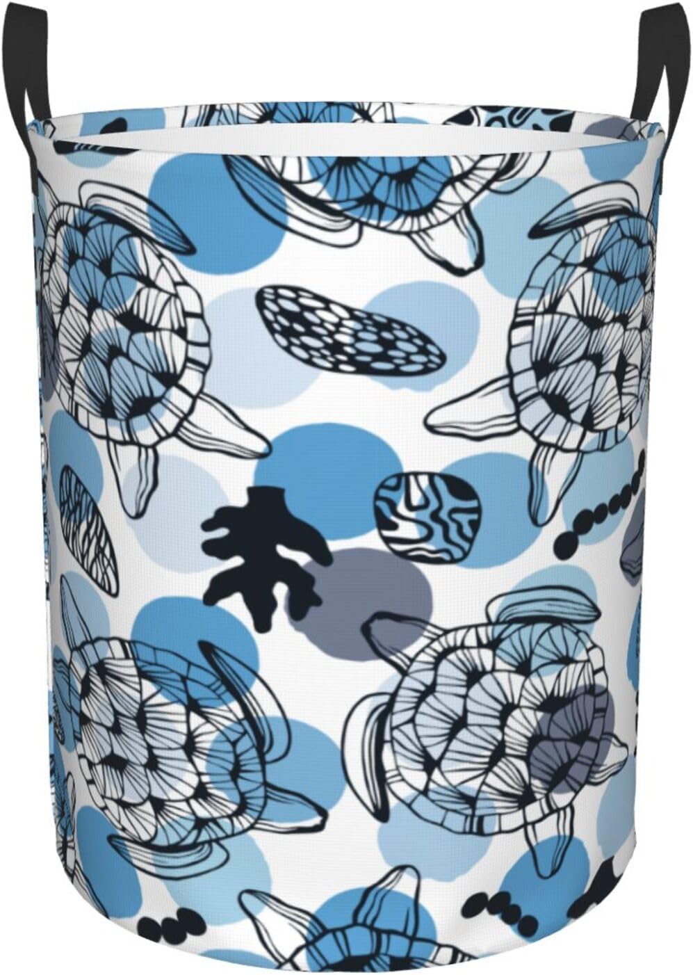 Seawurtles Circular Hamper Clothes Storage Bucket - Durable Compact Storage Solution