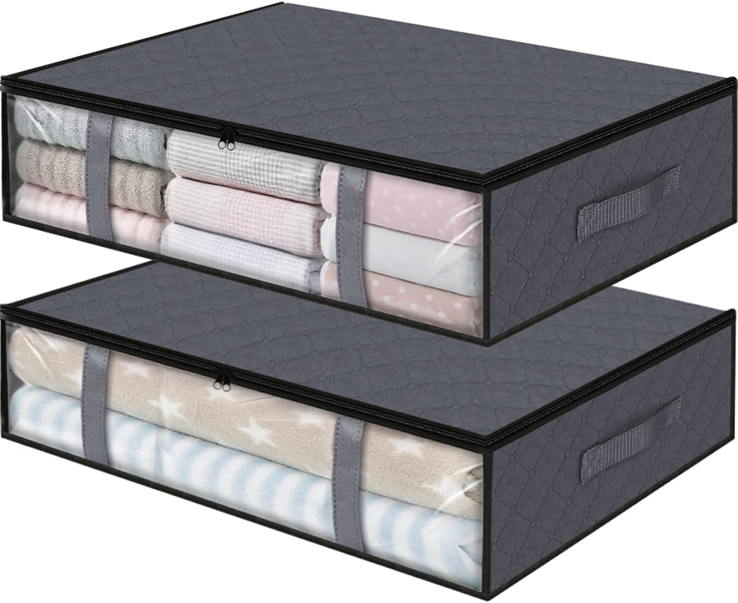 Your Bed Needs This StorageRight Under Bed Container Grey 2-Pack