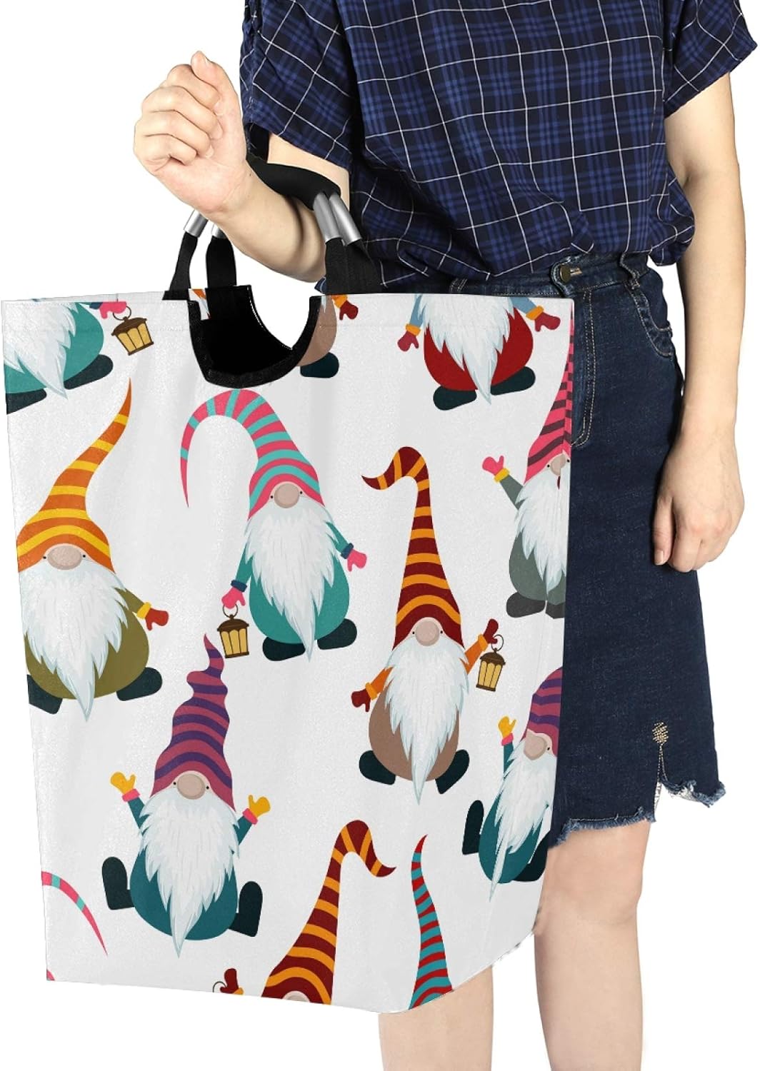 Susiyo Christmas Gnomes Collapsible Laundry Basket
