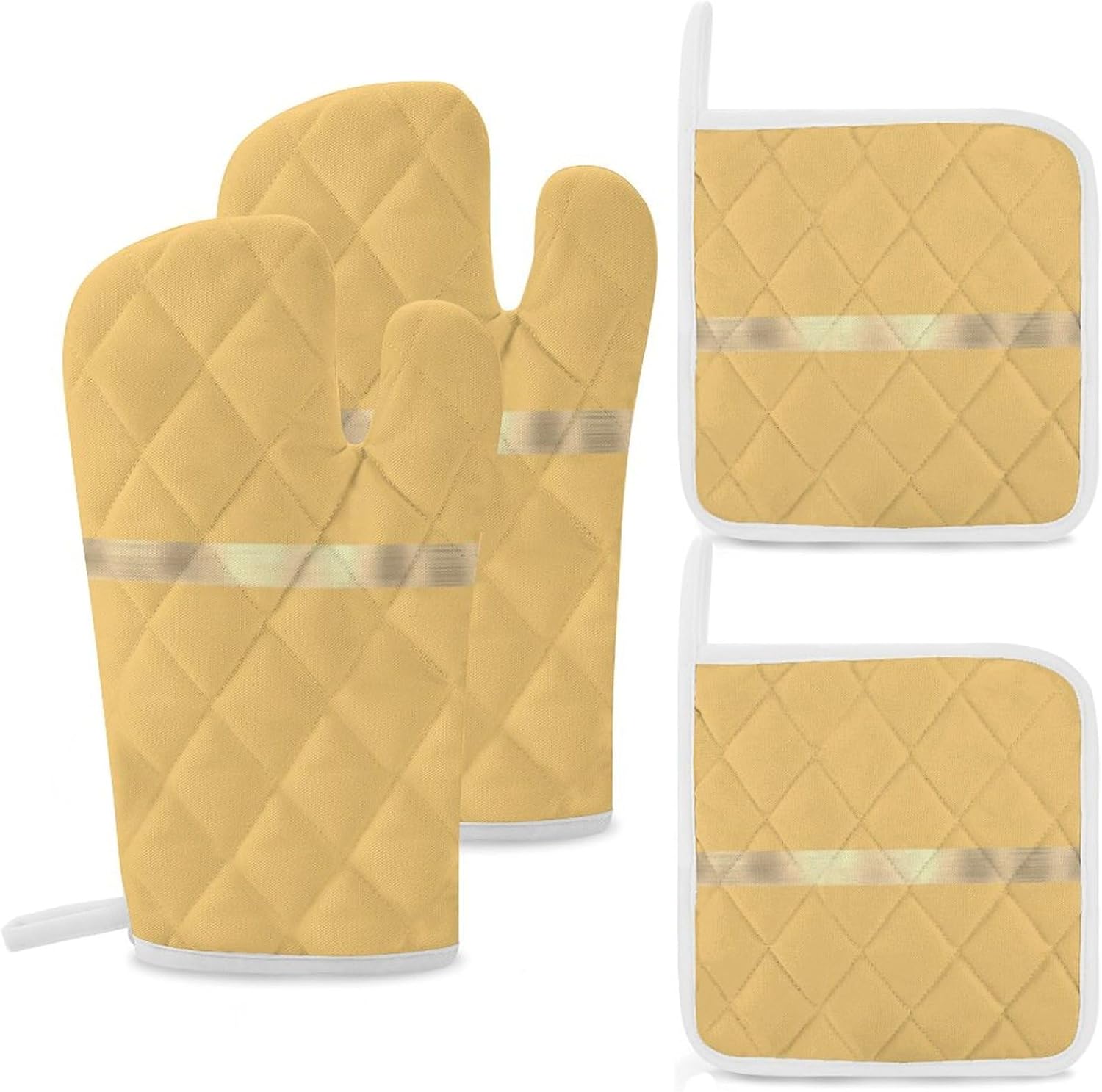 Curdesi Oven Mitts Pot Holders Set Heat-Resistant Durable Kitchen Essentials
