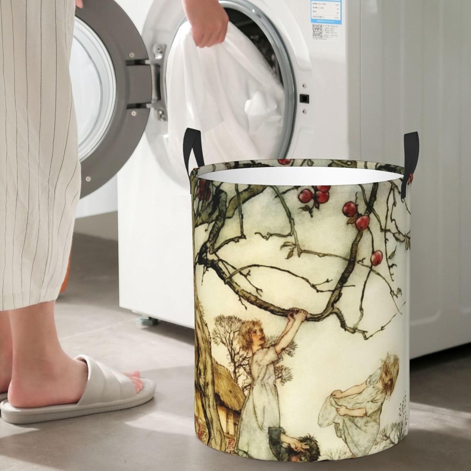 Collapsible Laundry Basket Victorian Design Durable Storage Solution