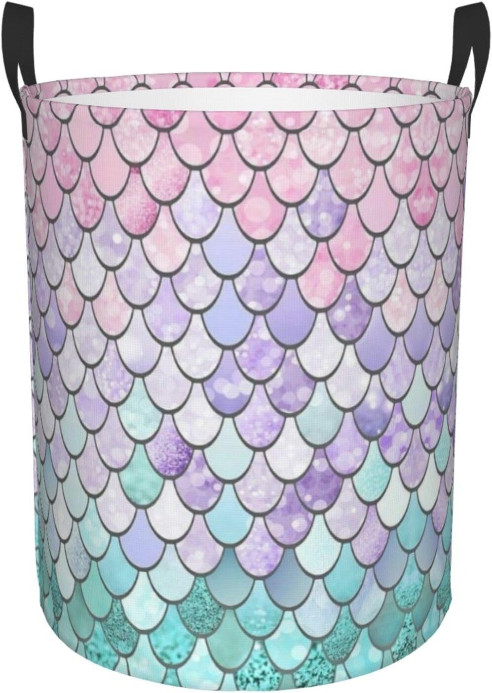 Mermaid Fish Scales Waterproof Laundry Hamper