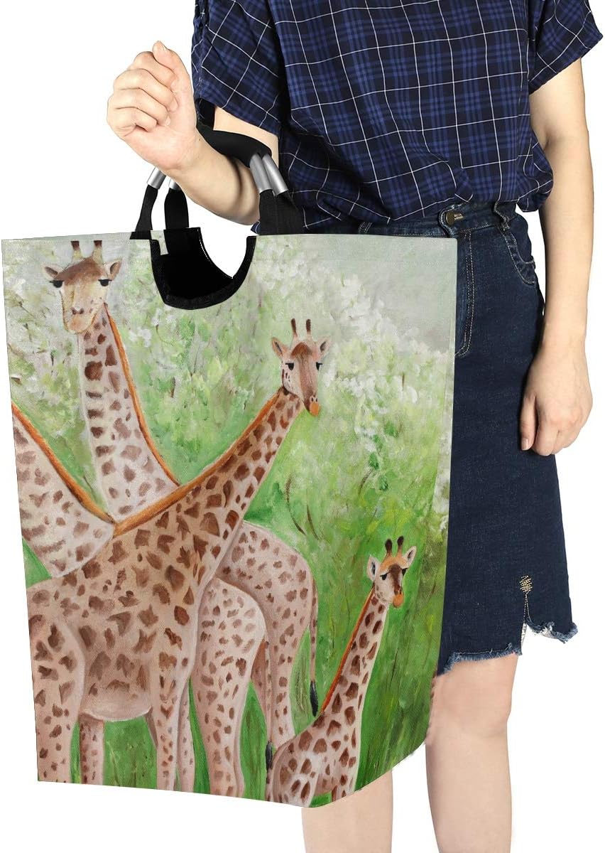 Collapsible Laundry Basket - MOYYO Beautiful Giraffes Design