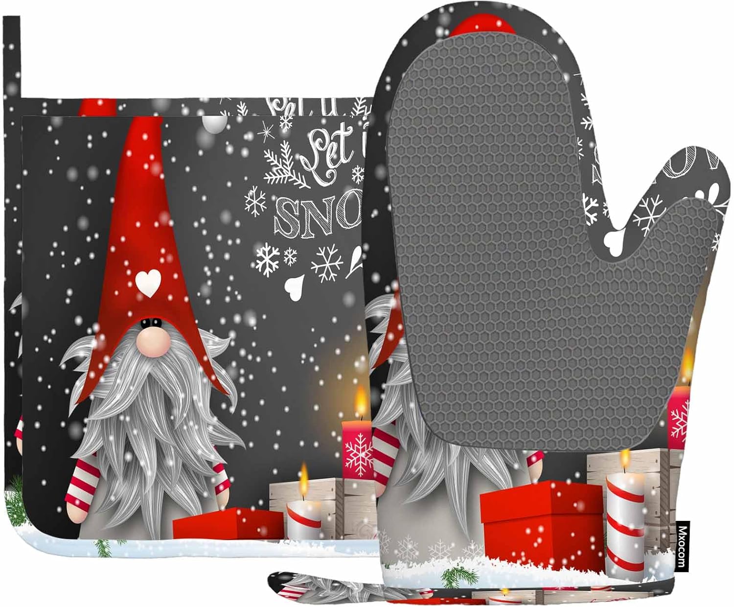 Scandinavian Tomte Oven Mitt Set Mxocom