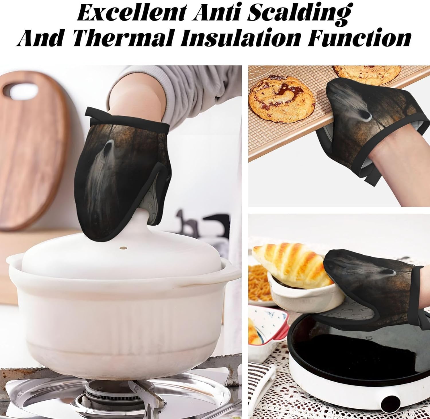 Halloween Mini Silicone Oven Mitts Heat-Resistant