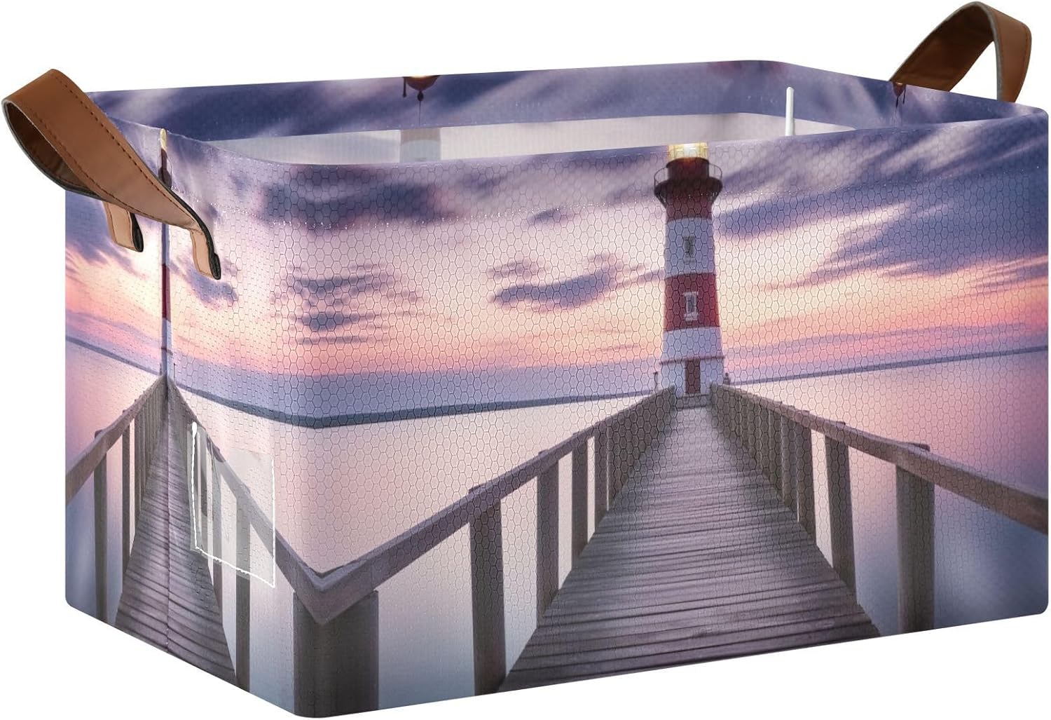 YETTASBIN Lighthouse Storage Basket 32L Waterproof with Handle