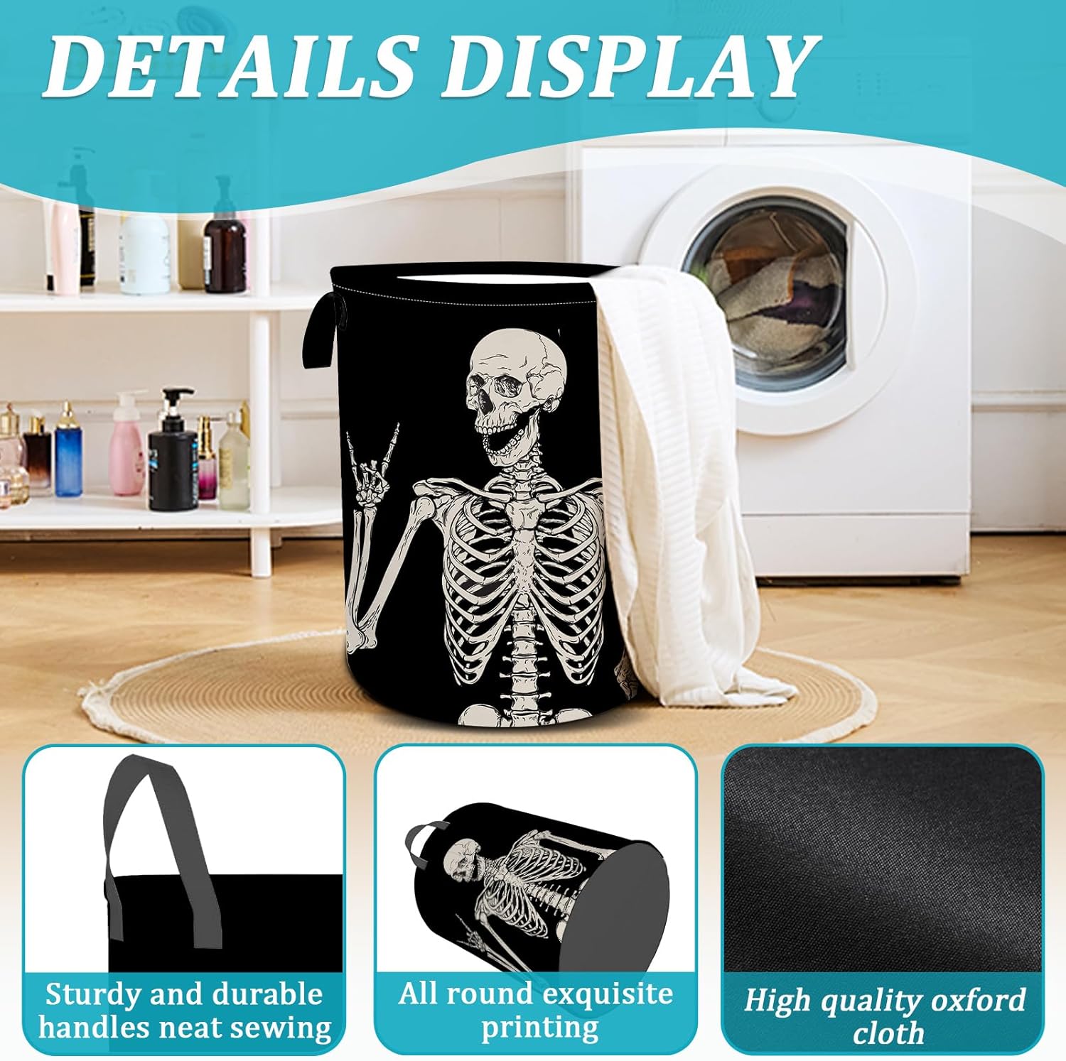 Funny Skull Laundry Hamper