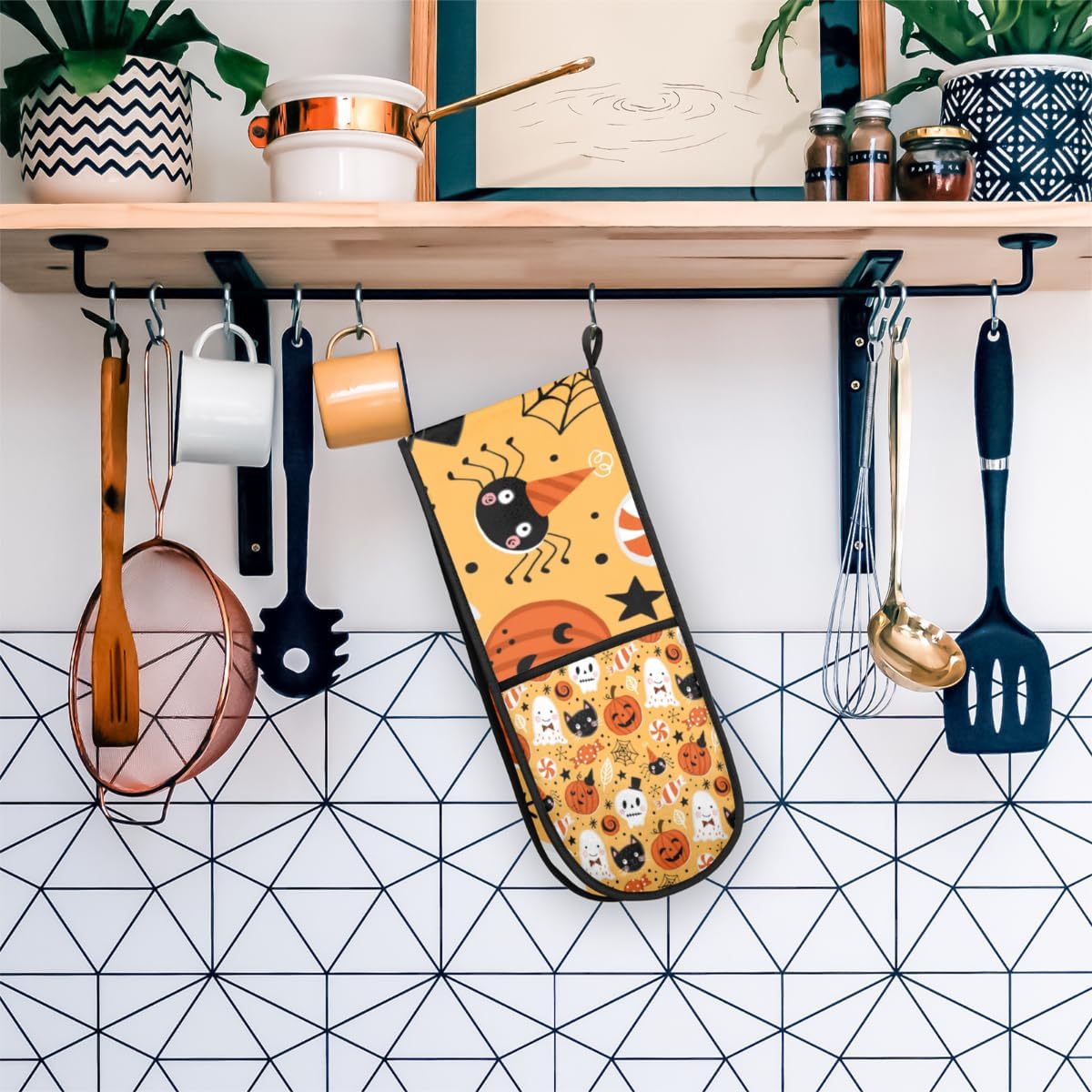 Warm Protective Halloween Oven Mitts