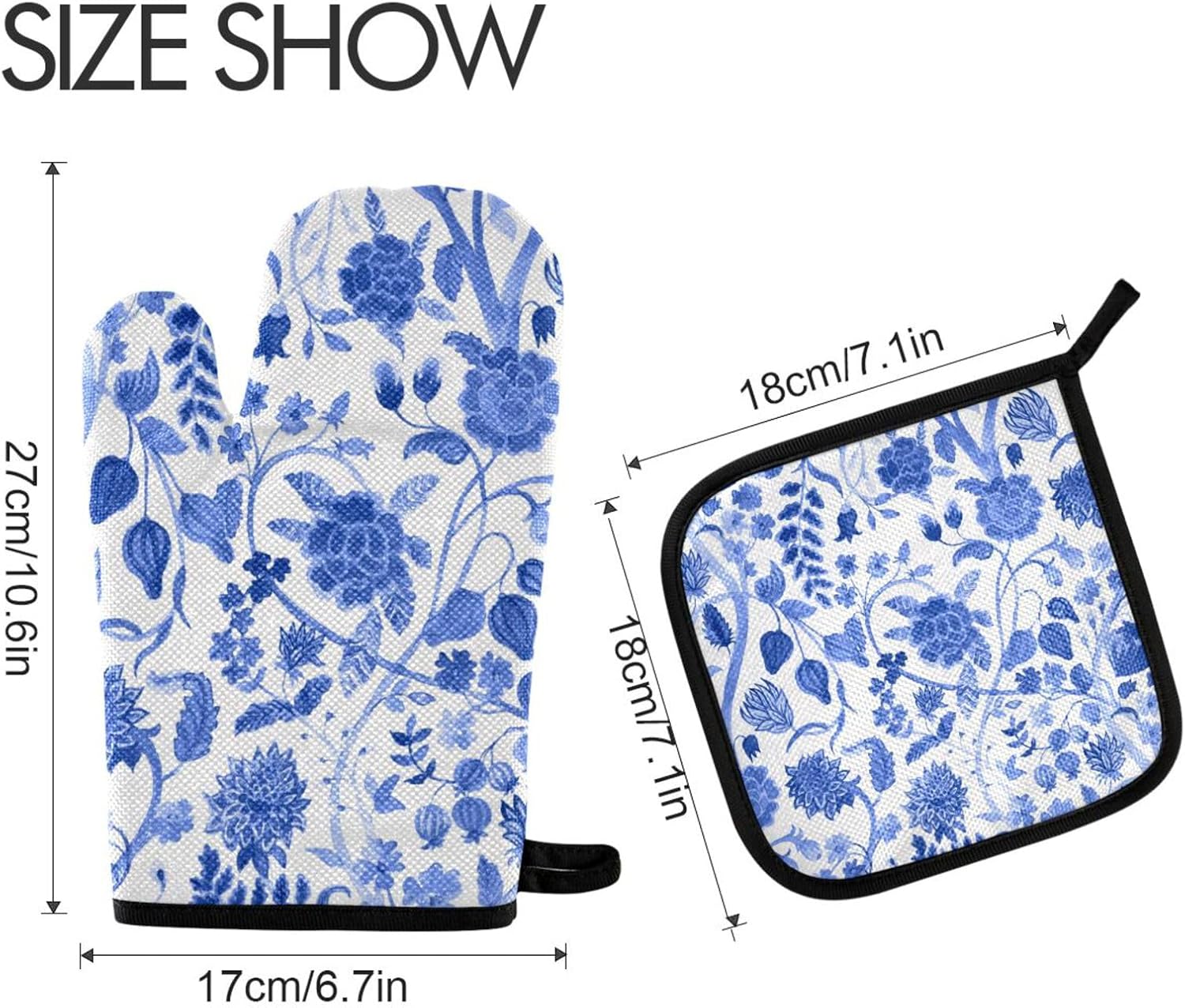 Durable Cooking Mitt Potholder Set for Heat-Resistant Kitchen Use