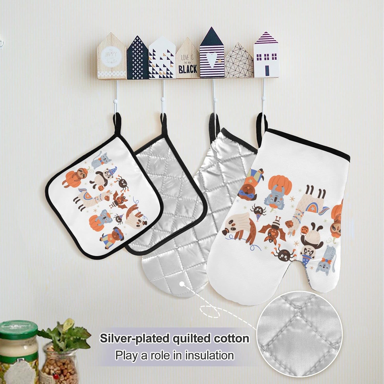 HEalloween Cute Animal Kitchen Linen Set