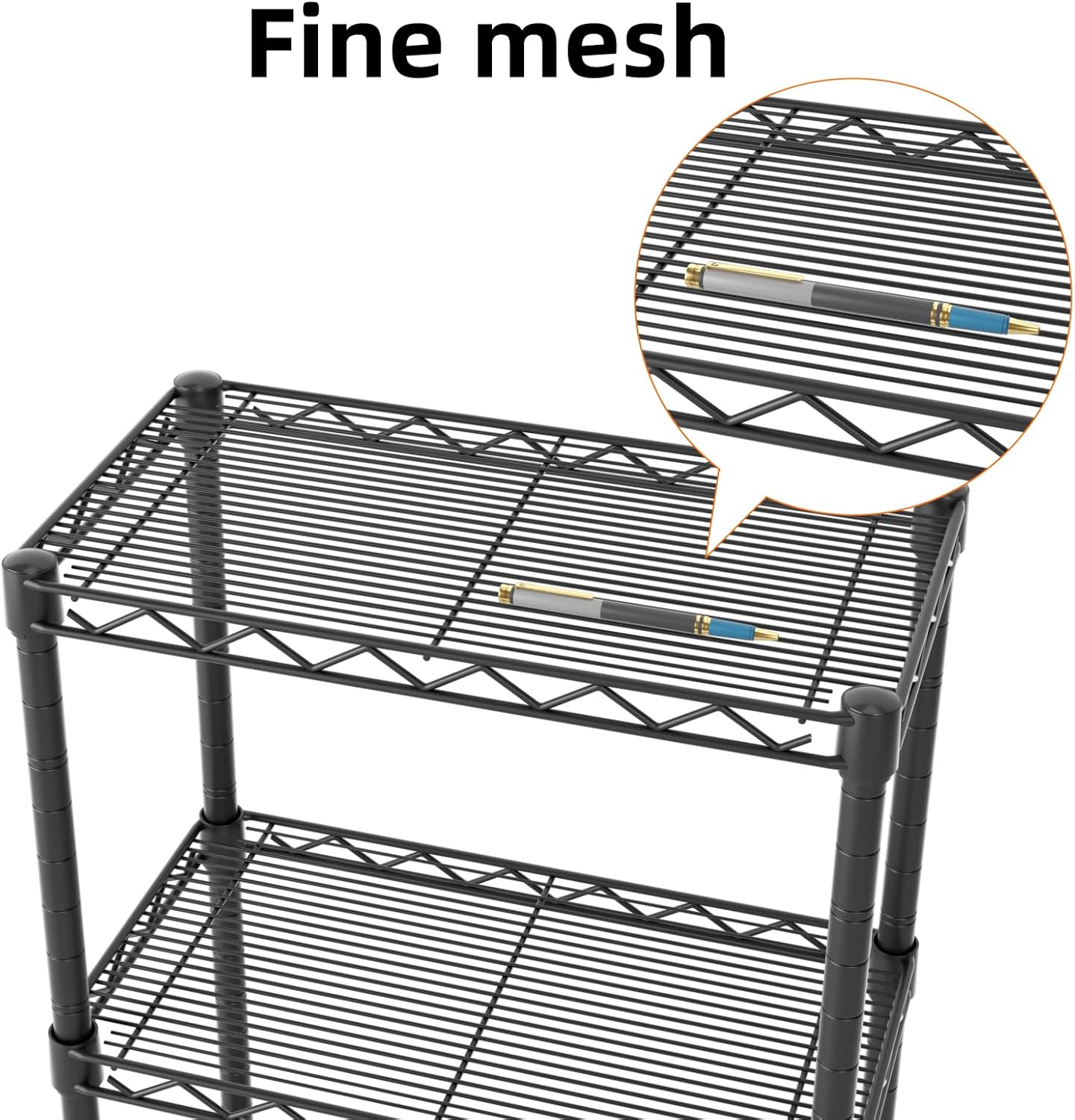 Adjustable 5-Tier Wire Shelf Metal Storage for Kitchen Bathroom