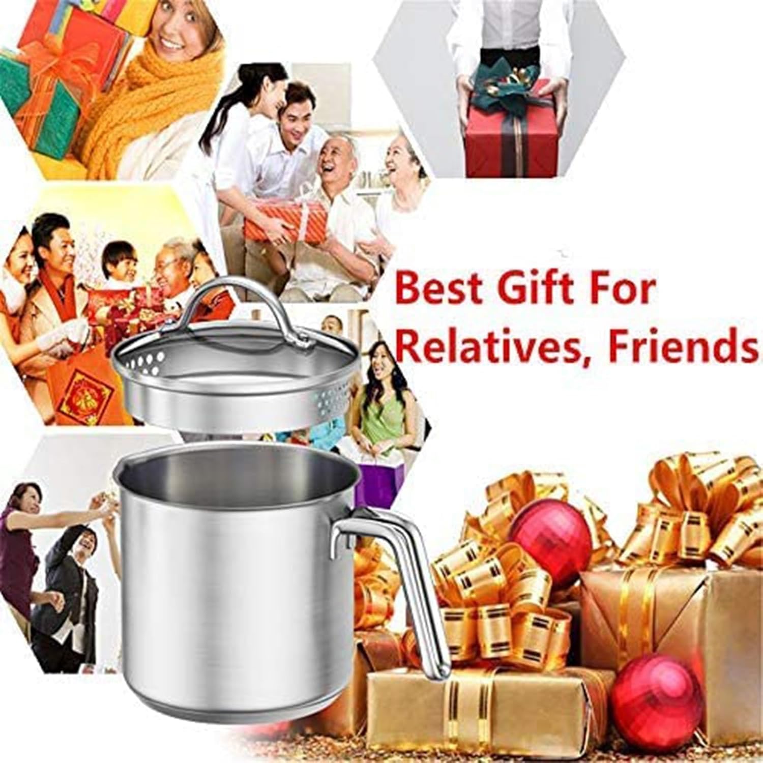 THEGA 15QT Stainless Steel Saucepan with Lid