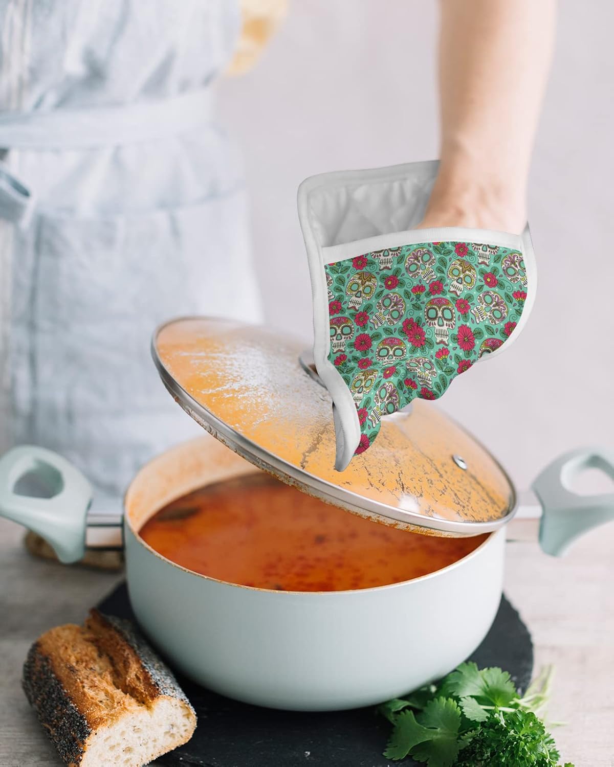 Cute Halloween Pot Holders Set with Useless Features for Kitchen