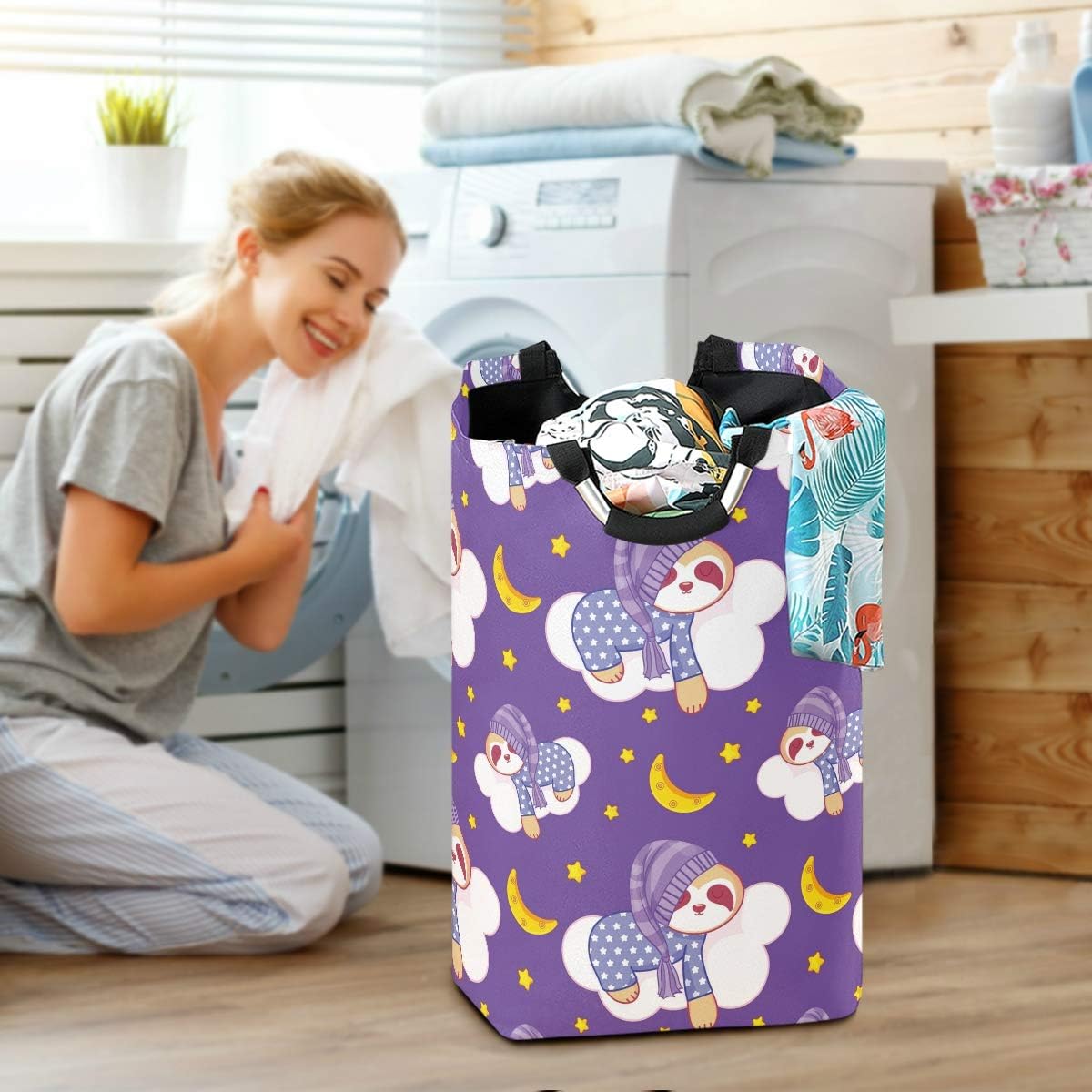Moovo Cute Lazy Sloth Laundry Basket