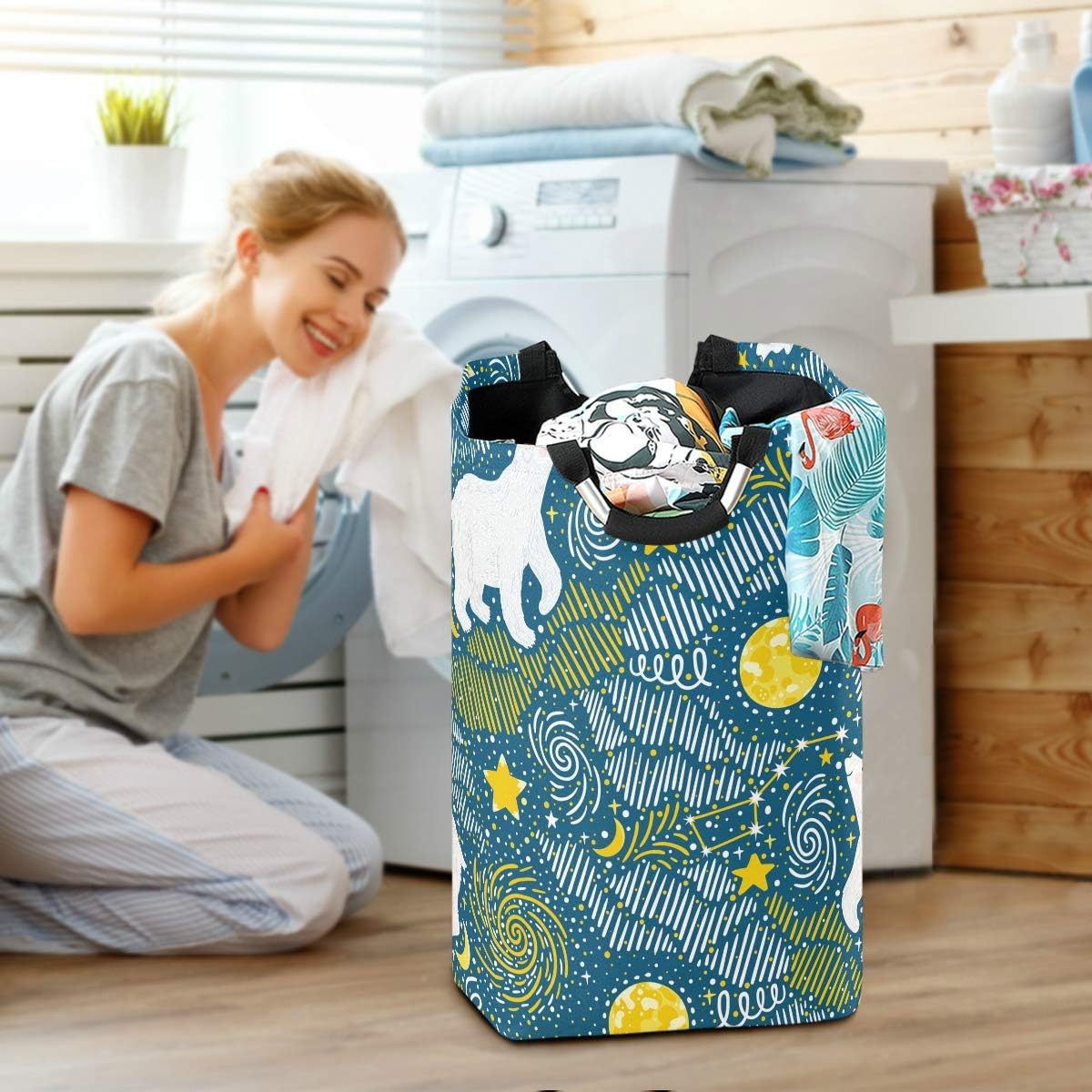 Mo YYO Folding Latex Classification Expansion Latex Classification Bin for Kids Room