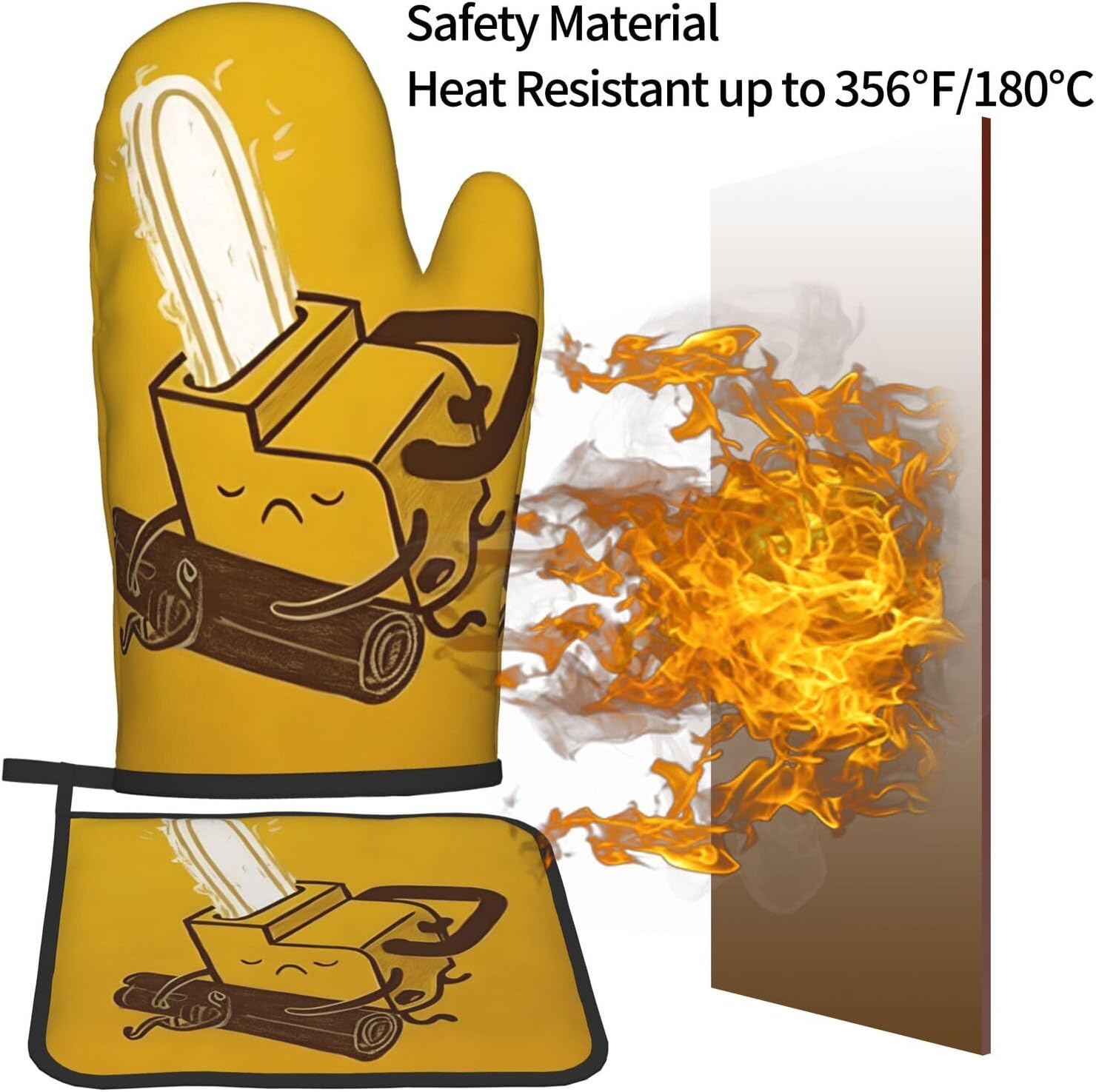 Cute and Adorable Chainsaw Crying Potholders and Oven Mitts