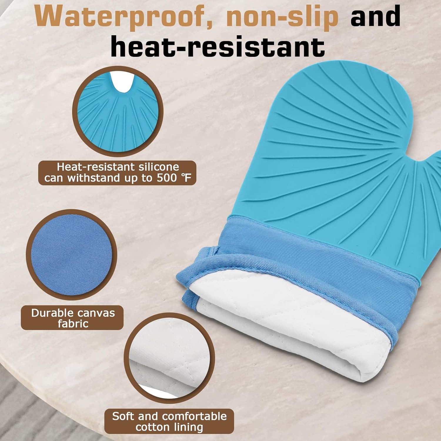 High-Quality Silicone Oven Mitts for Safe Heat-Resistant Cooking