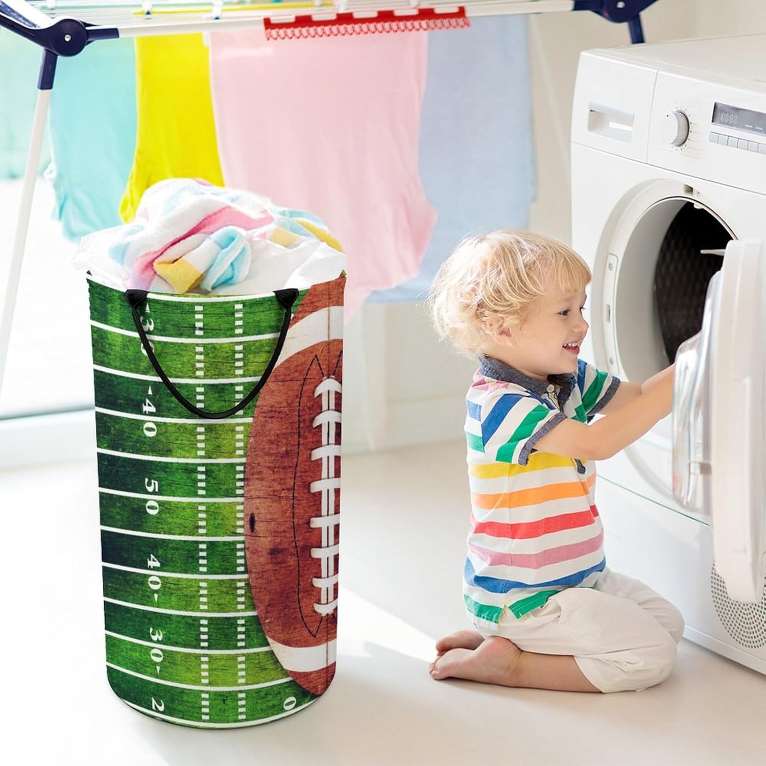 Meaudiwes Large Waterproof Laundry Basket with Handles