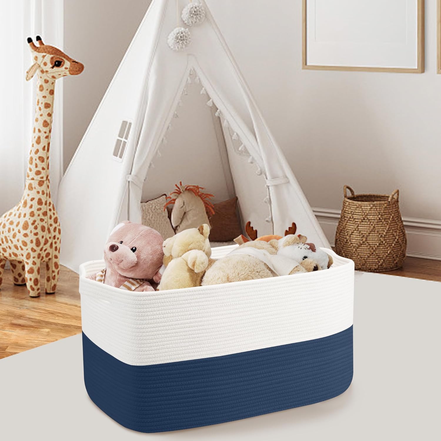 Extra Large Rectangular Wicker Storage Basket