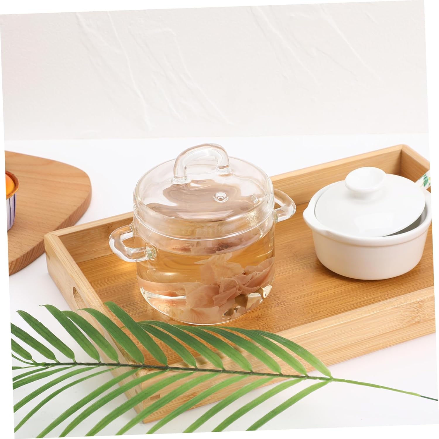 700ml Clear Glass Saucepan with Lid - Perfect for Pasta Noodles and Soups