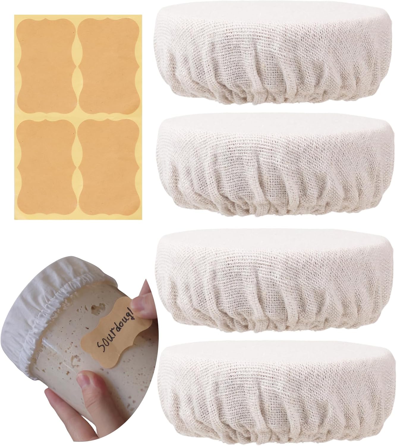 Perenllareta 4-inch Sourdough Jar Covers