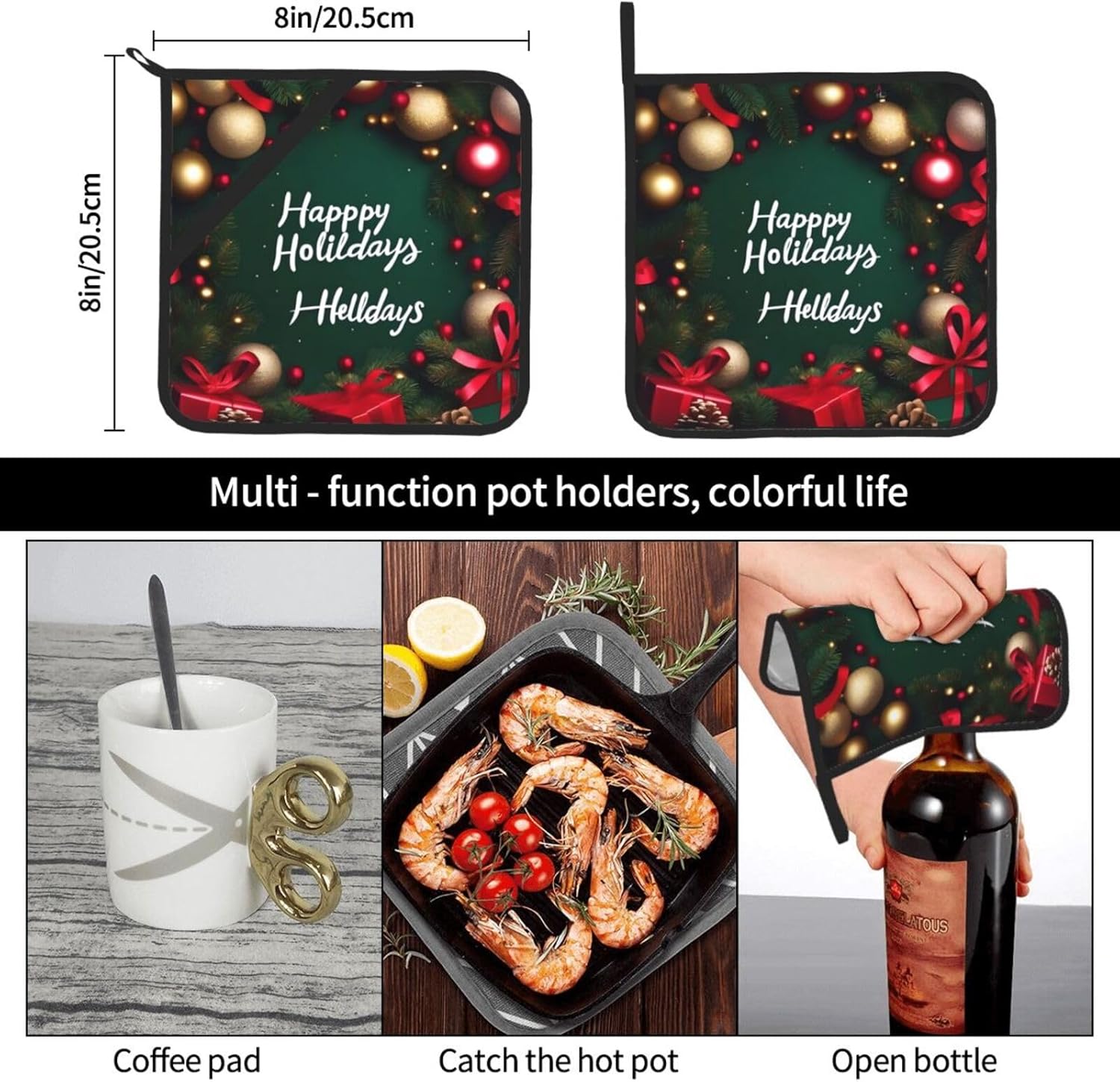 Safe Heat-Resistant Potholders for Grilling Cooking