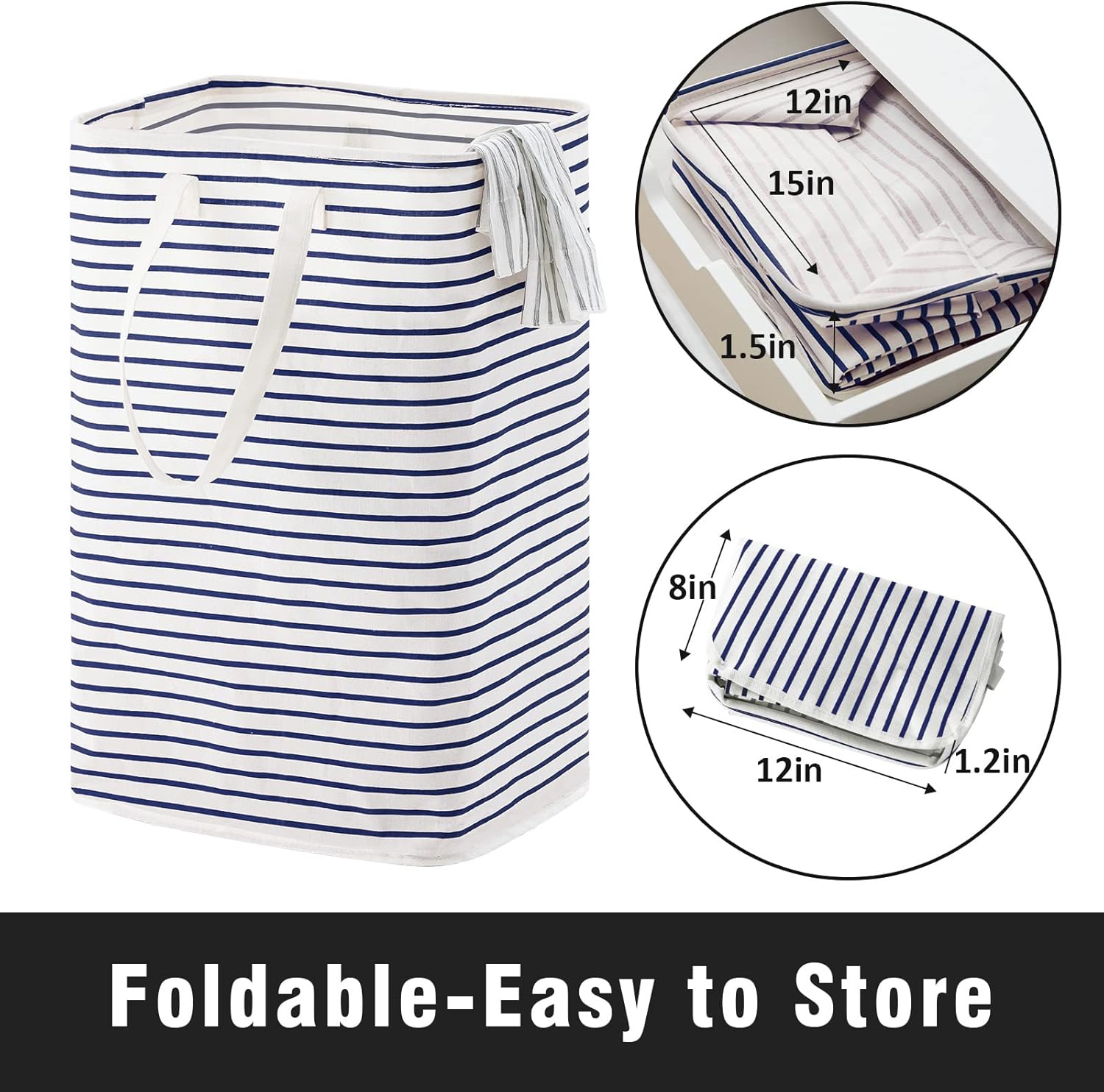 TechMilly 72L Large Collapsible Laundry Basket Freestanding Clothes Hamper