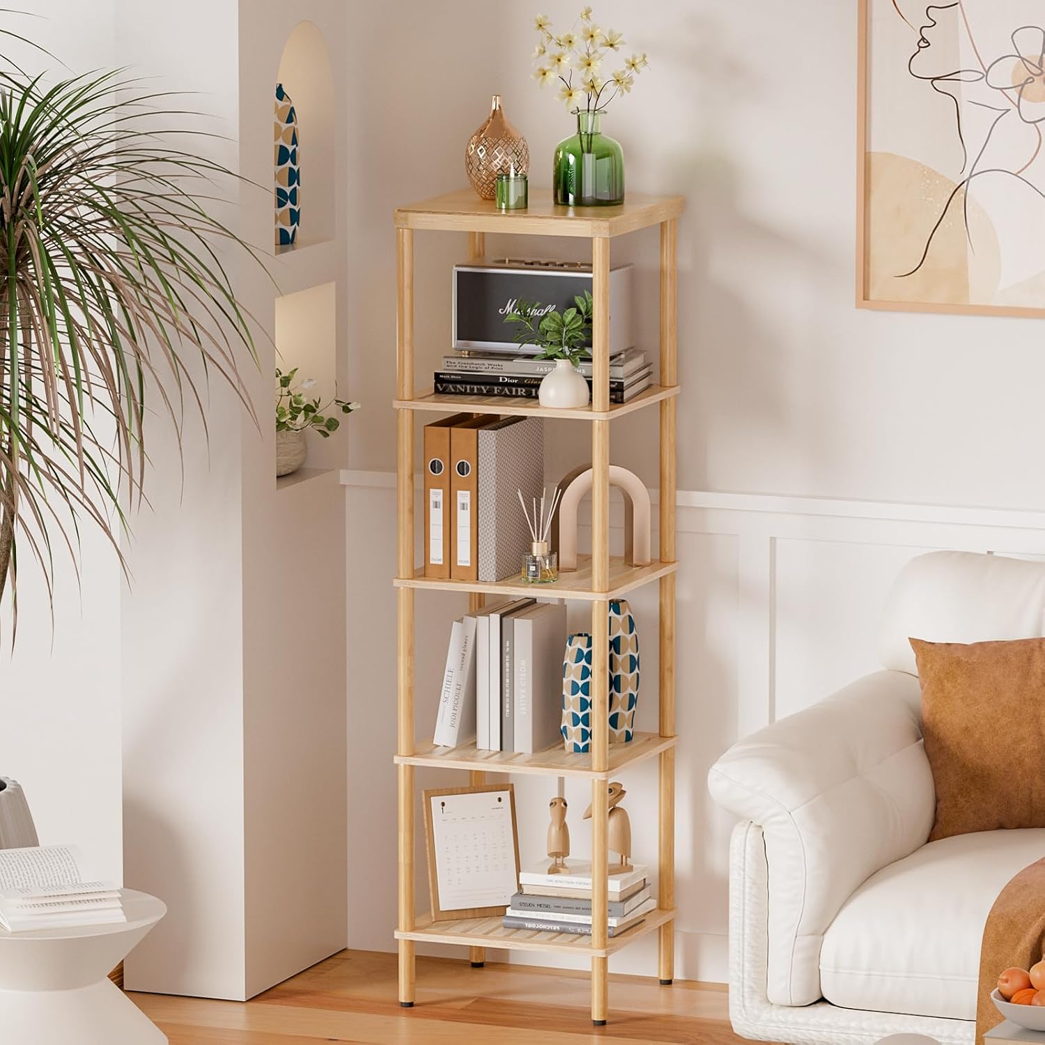 AmazerBath Eco-Friendly Bamboo Bathroom Shelf