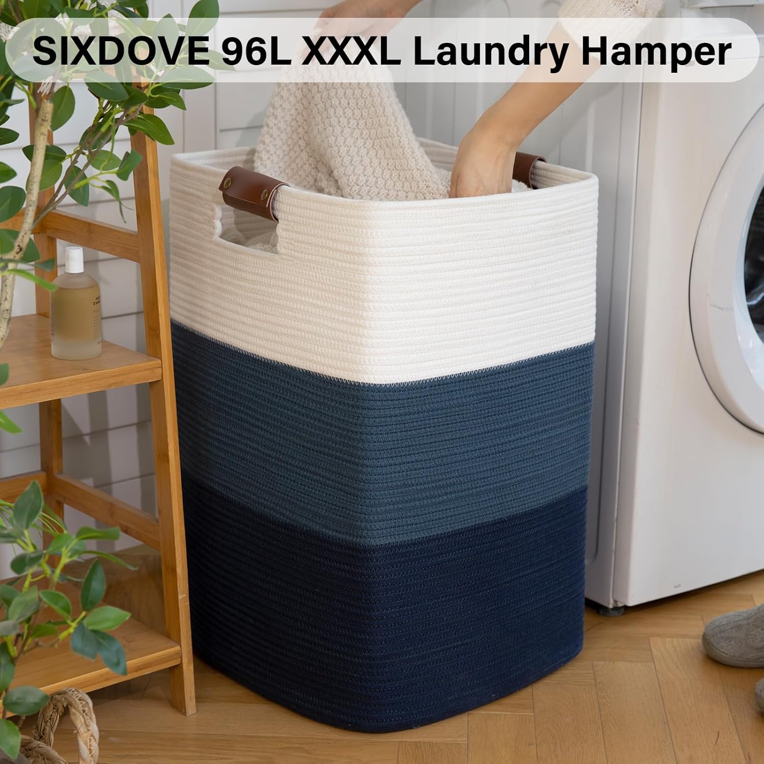 Laundry Hamper Extra Large Gradient Blue