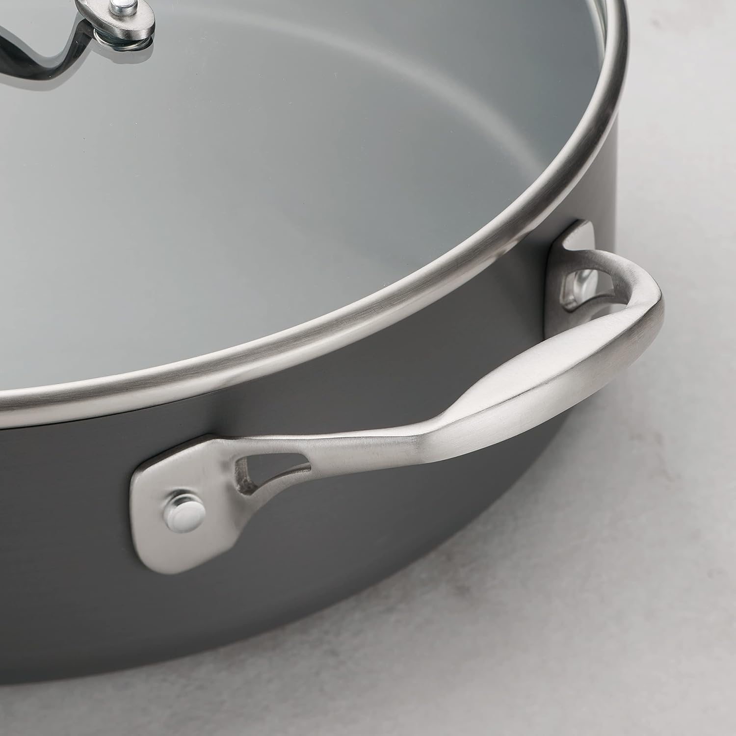 Tramontina 55 qt Covered Deep Saut Pan Hard Anodized